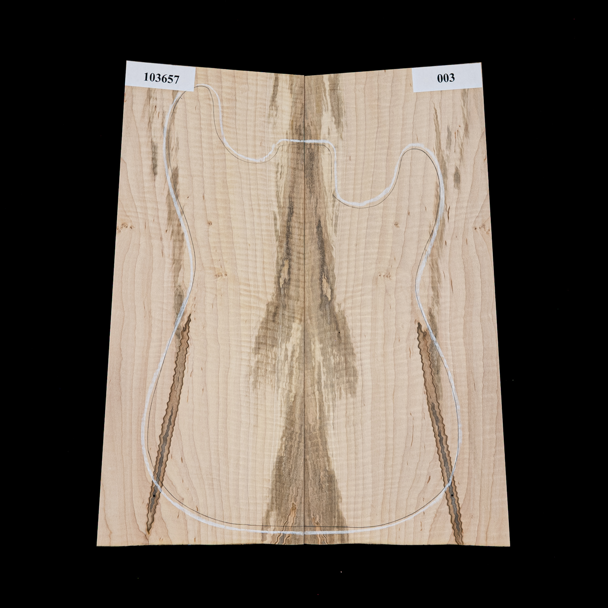 Tapa laminada de arce rojo Ambrosia flameado - 003 Tapa laminada de arce rojo Ambrosia flameado - 003