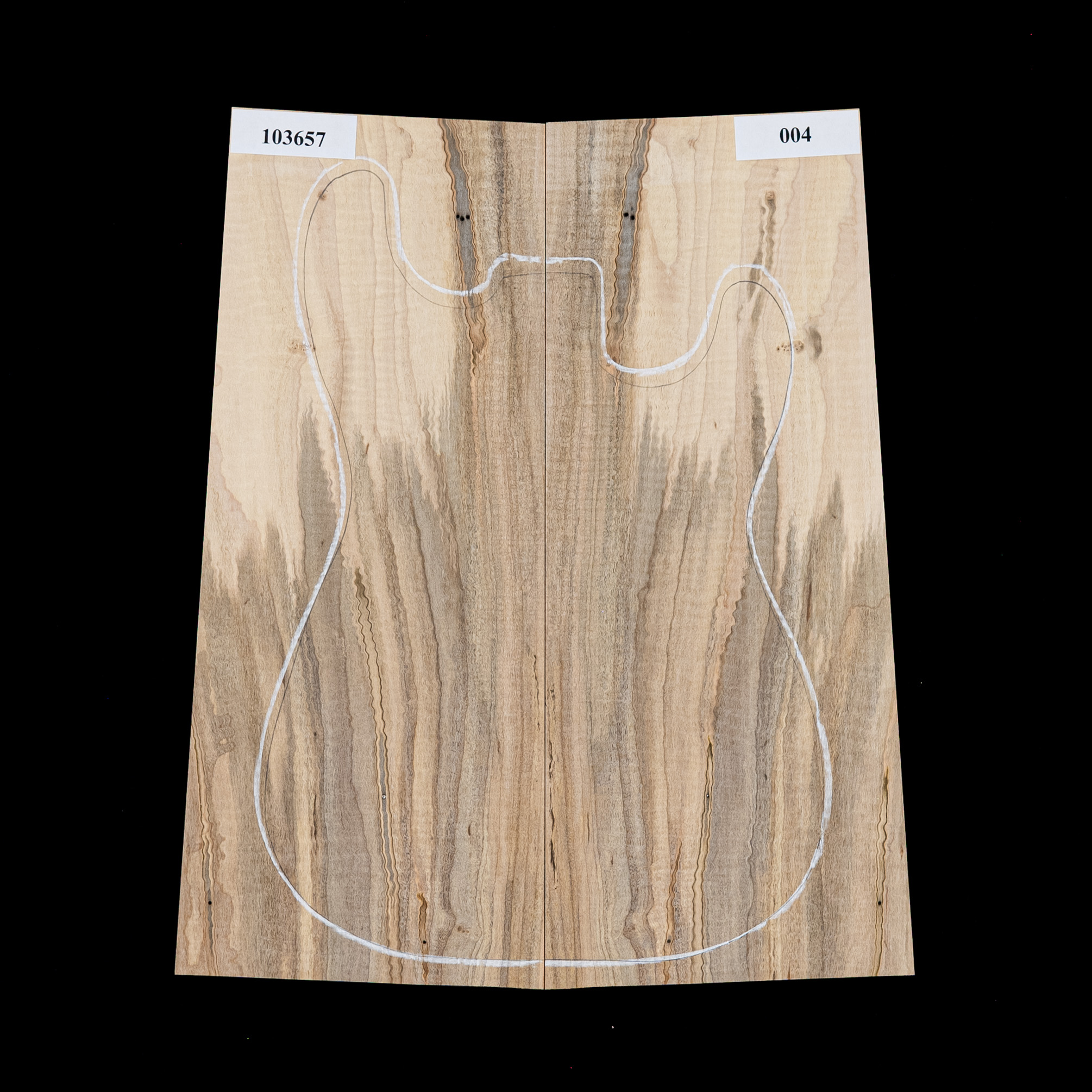 Tapa laminada de arce rojo Ambrosia flameado - 004 Tapa laminada de arce rojo Ambrosia flameado - 004