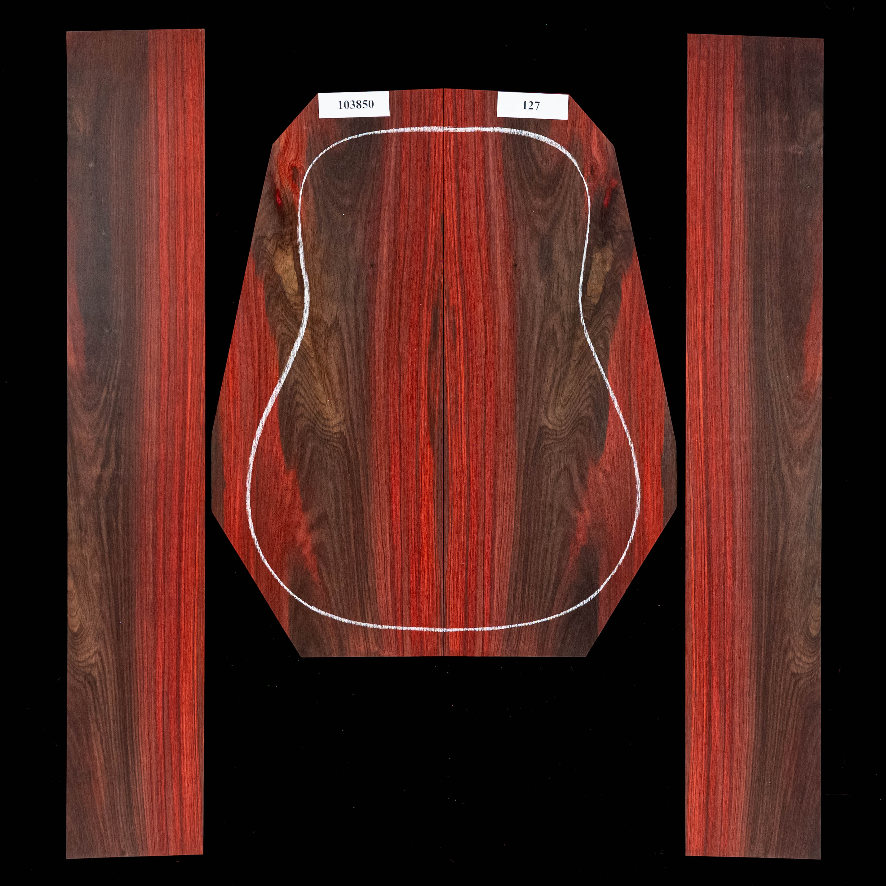 Set de aros y fondo de palosanto - 127 Set de aros y fondo de palosanto - 127