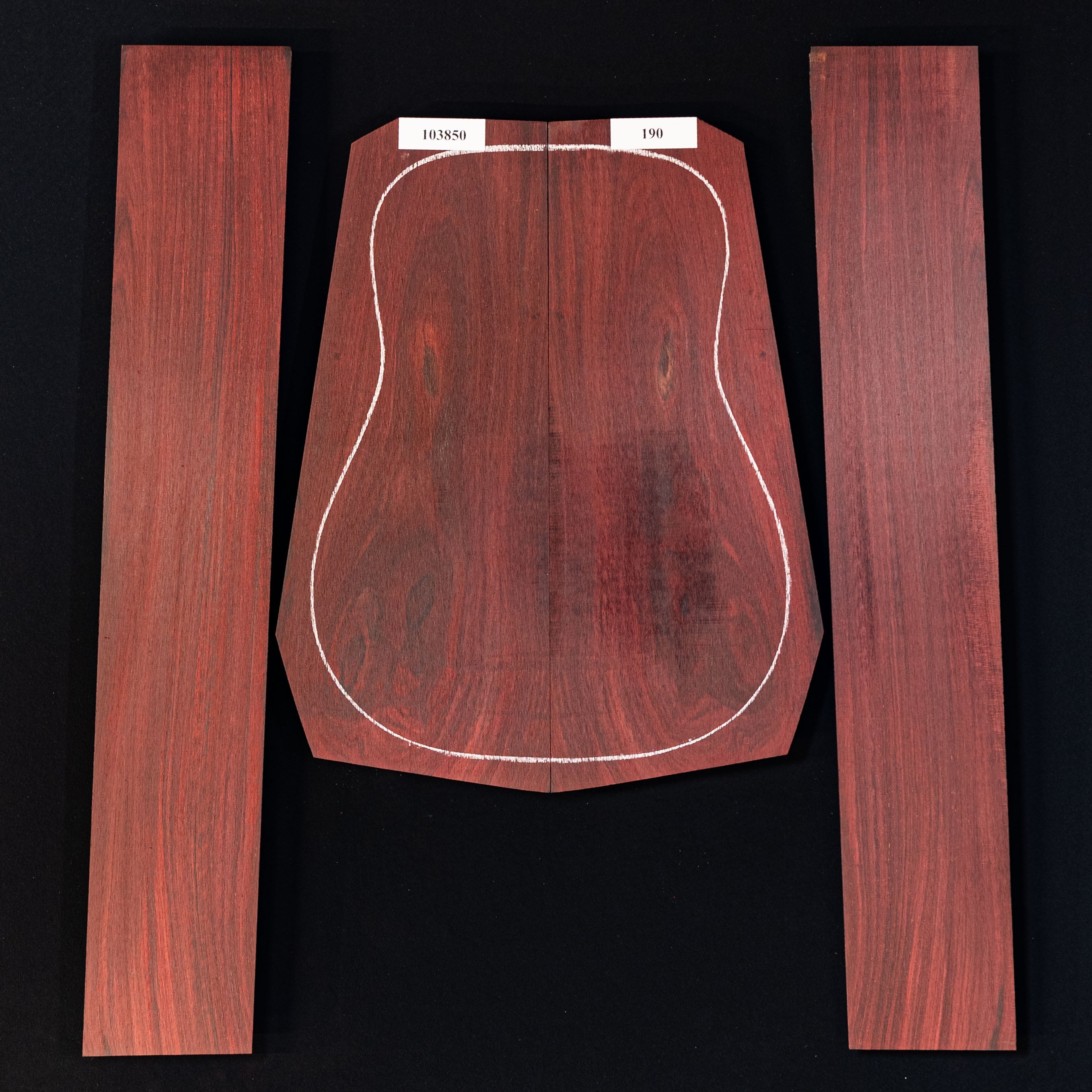 Set de aros y fondo de palosanto - 190