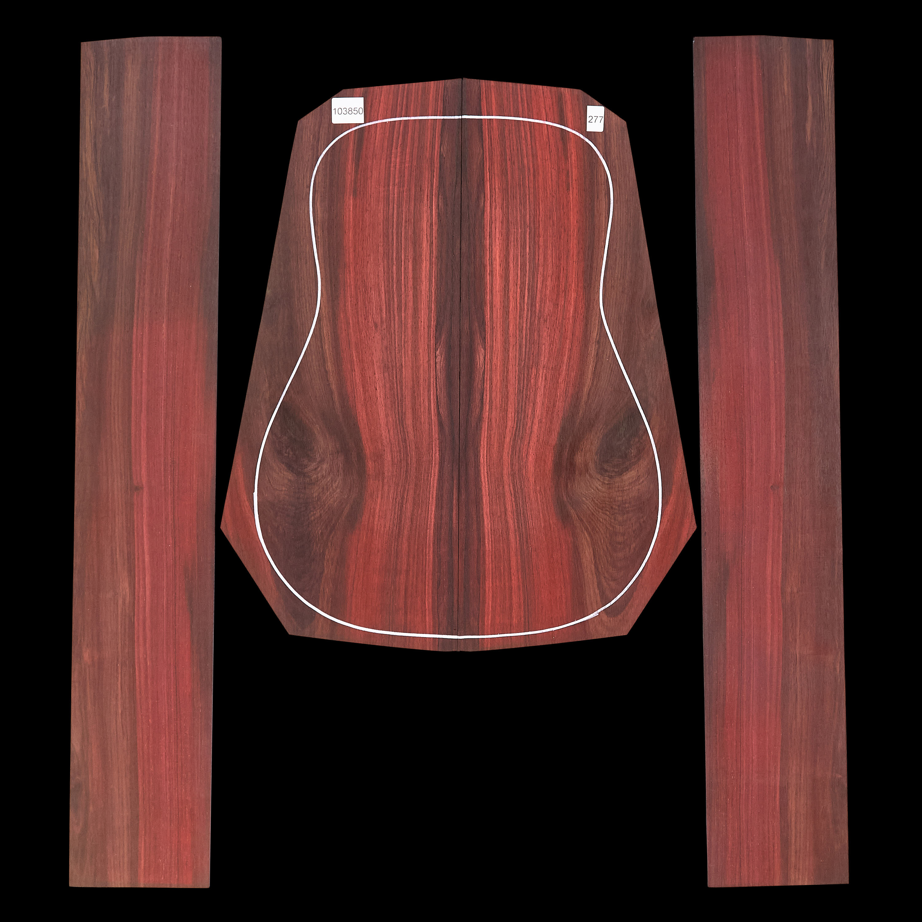 Set de aros y fondo de palosanto - 277 Set de aros y fondo de palosanto - 277