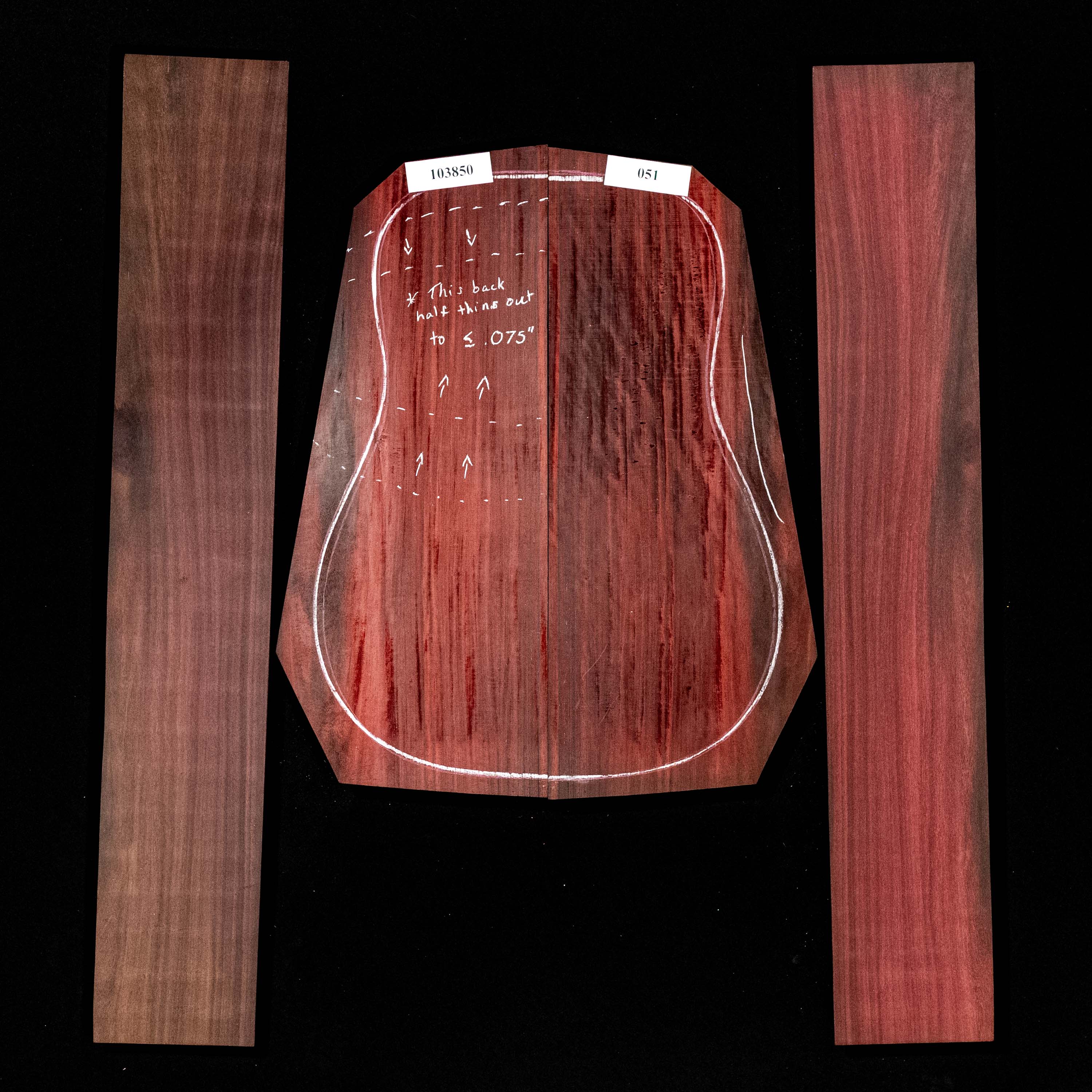 Set de aros y fondo de palosanto - 051 Set de aros y fondo de palosanto - 051