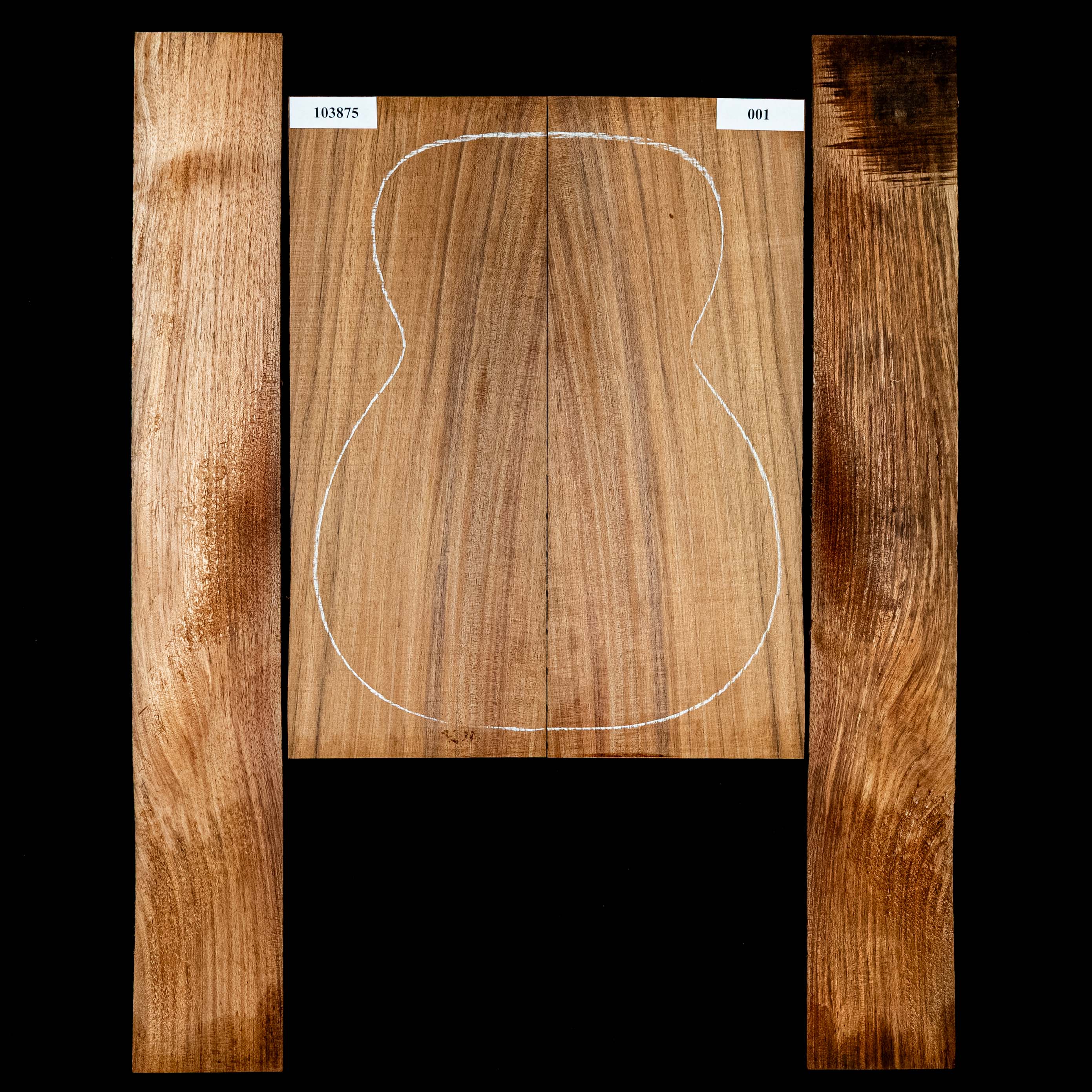 Set de aros y fondo de Blackwood de Tasmania - 001