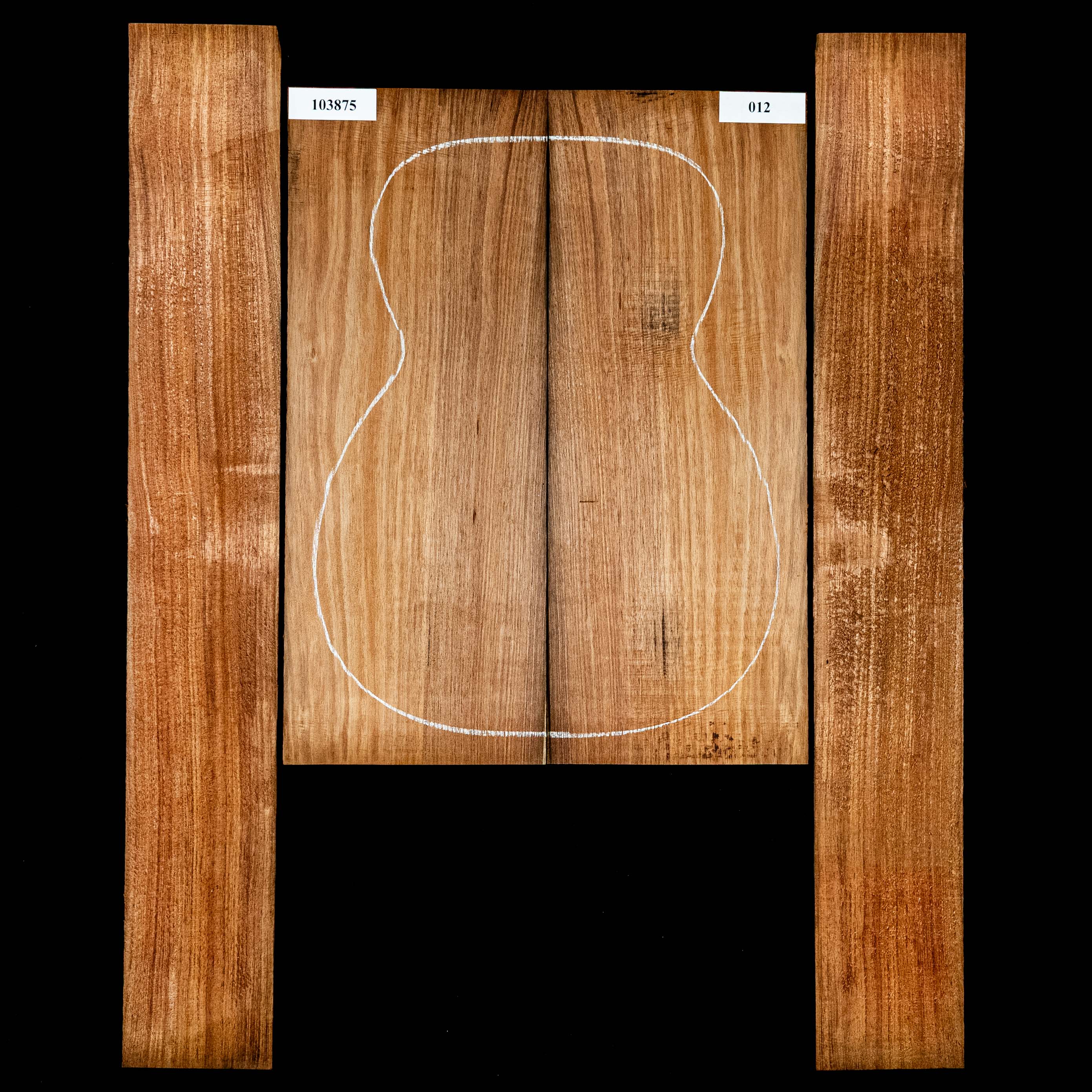 Set de aros y fondo de Blackwood de Tasmania - 012 Set de aros y fondo de Blackwood de Tasmania - 012