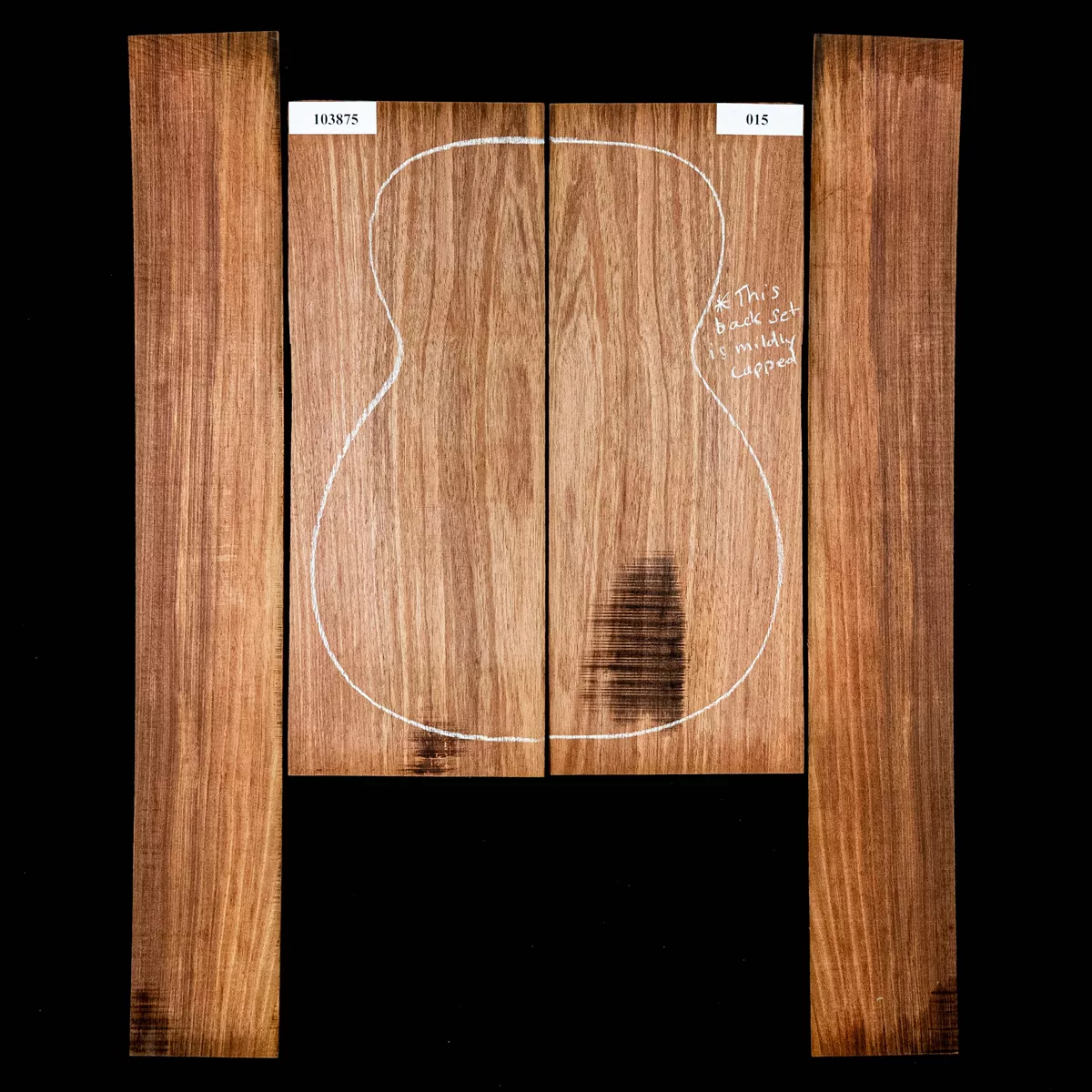 Set de aros y fondo de Blackwood de Tasmania - 015 Set de aros y fondo de Blackwood de Tasmania - 015