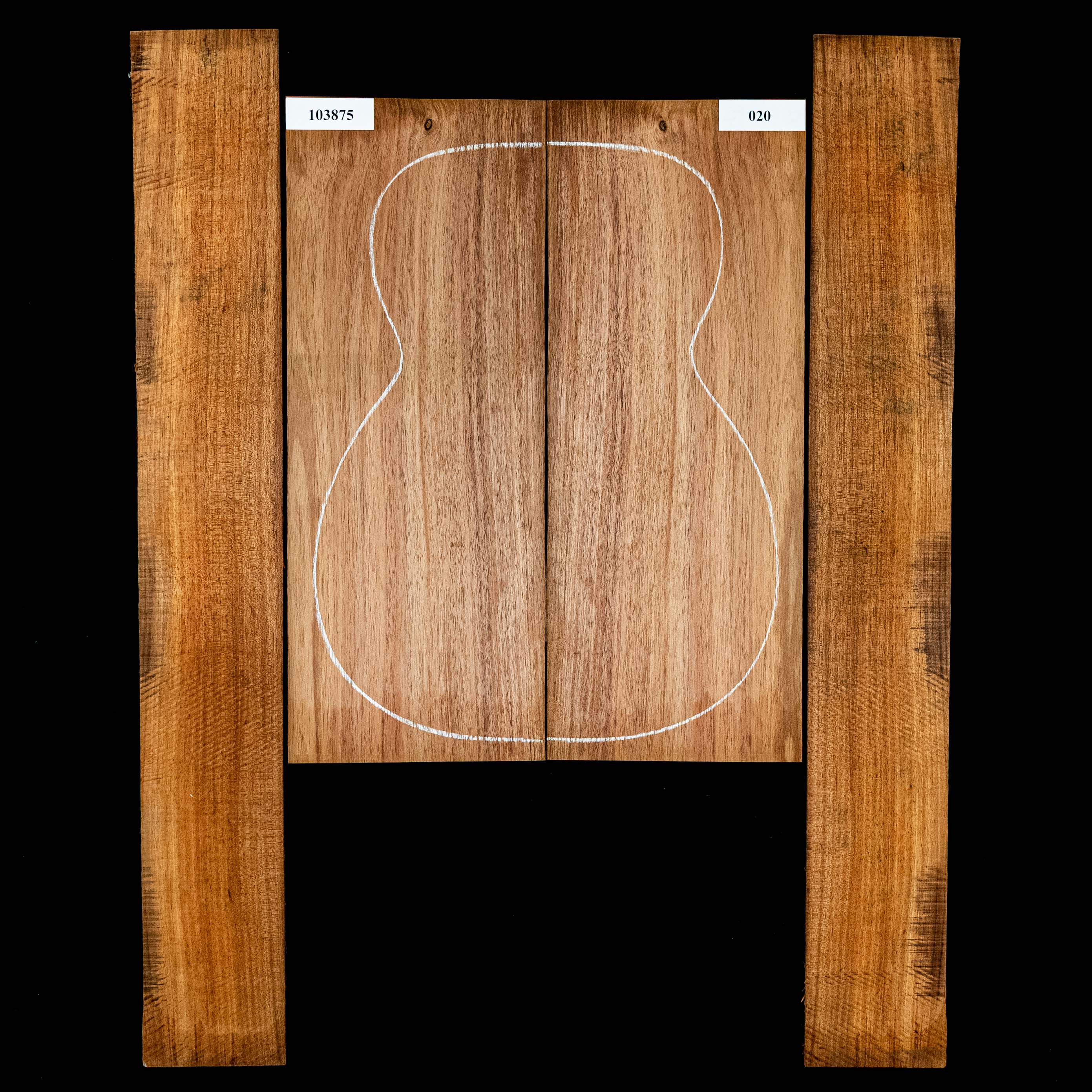 Set de aros y fondo de Blackwood de Tasmania - 020 Set de aros y fondo de Blackwood de Tasmania - 020