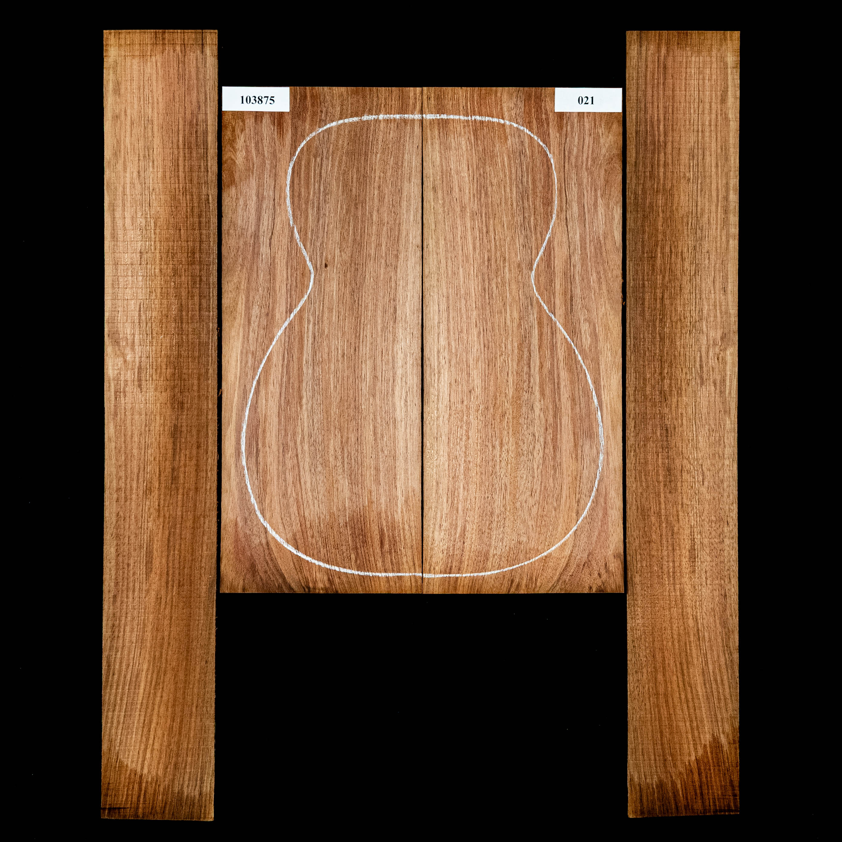 Set de aros y fondo de Blackwood de Tasmania - 021 Set de aros y fondo de Blackwood de Tasmania - 021