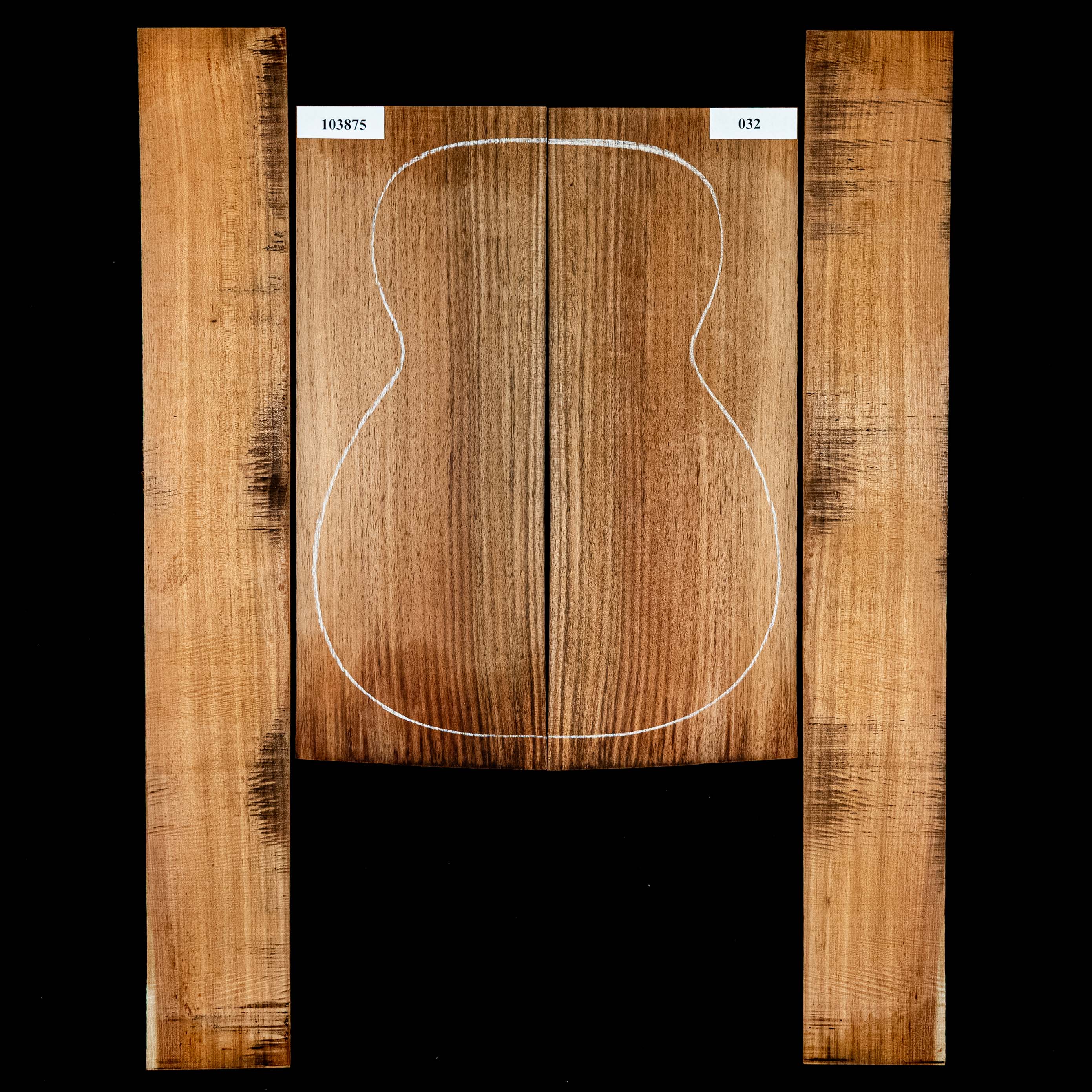 Set de aros y fondo de Blackwood de Tasmania - 032 Set de aros y fondo de Blackwood de Tasmania - 032