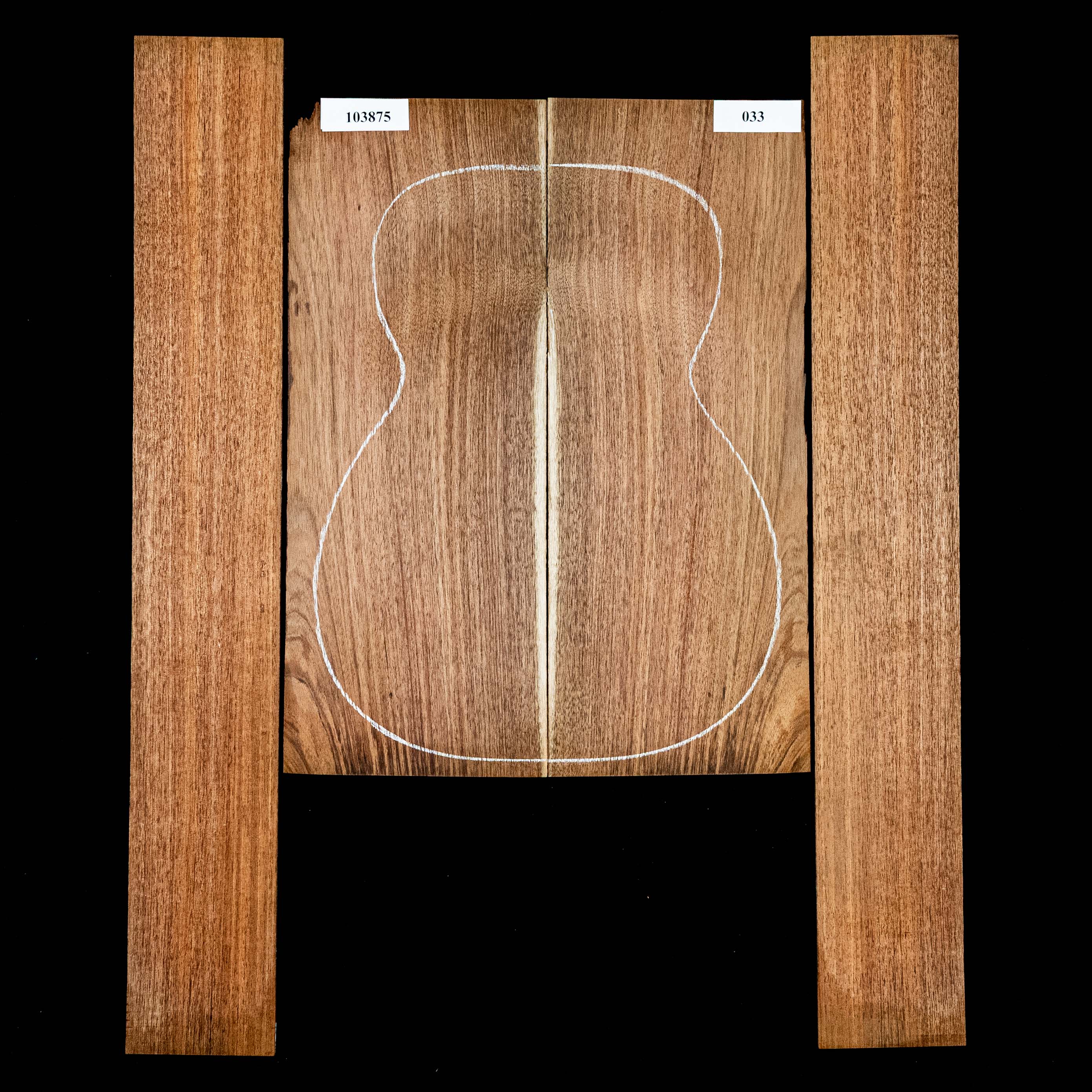 Set de aros y fondo de Blackwood de Tasmania - 033 Set de aros y fondo de Blackwood de Tasmania - 033