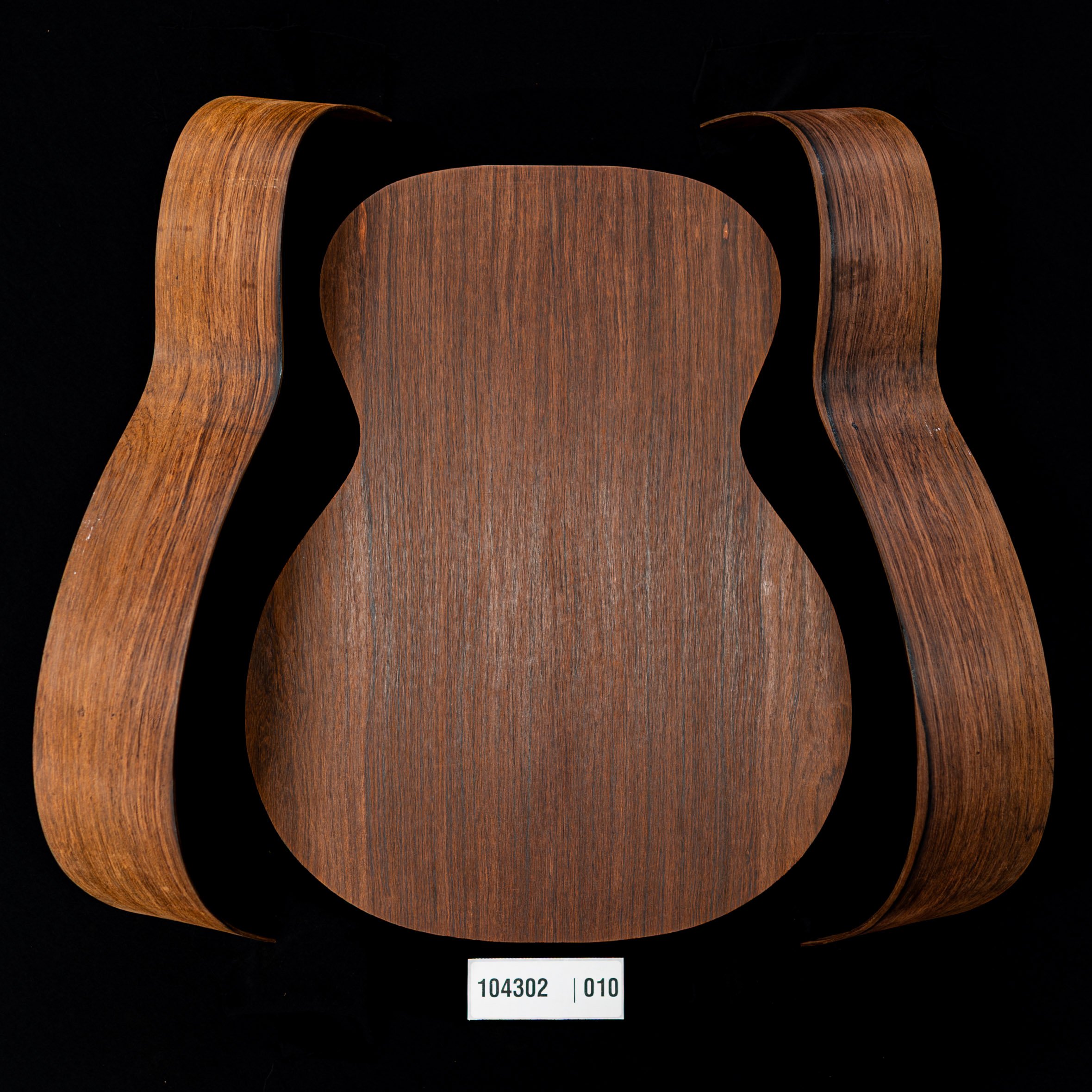 Madagascar - set de aros doblados y espalda unida con palisandro para guitarra OM - 010