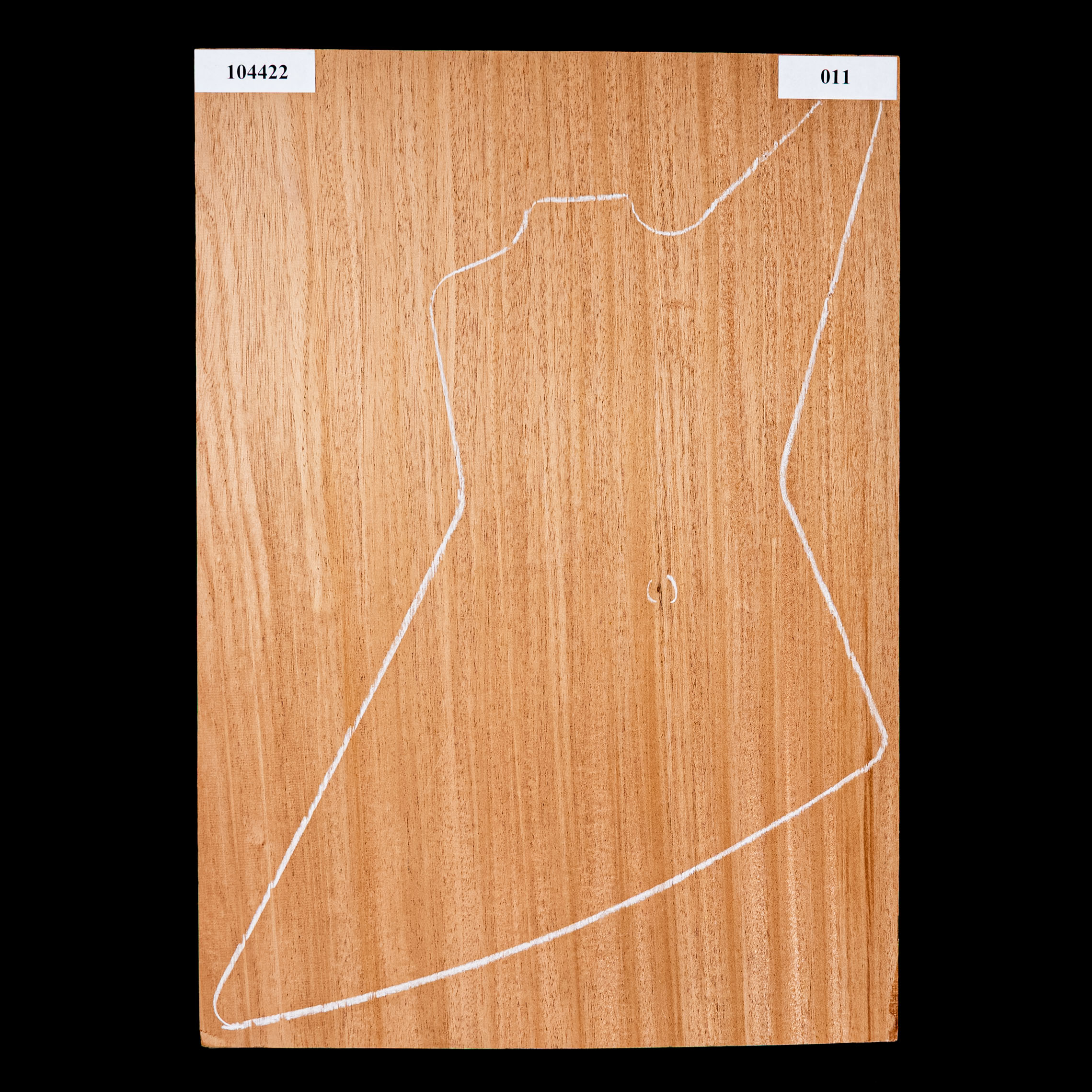 Cinta Figurada cuerpo en bruto caoba africana, 1-Piece (10,6 lb) - 011 Cinta Figurada cuerpo en bruto caoba africana, 1-Piece (10,6 lb) - 011