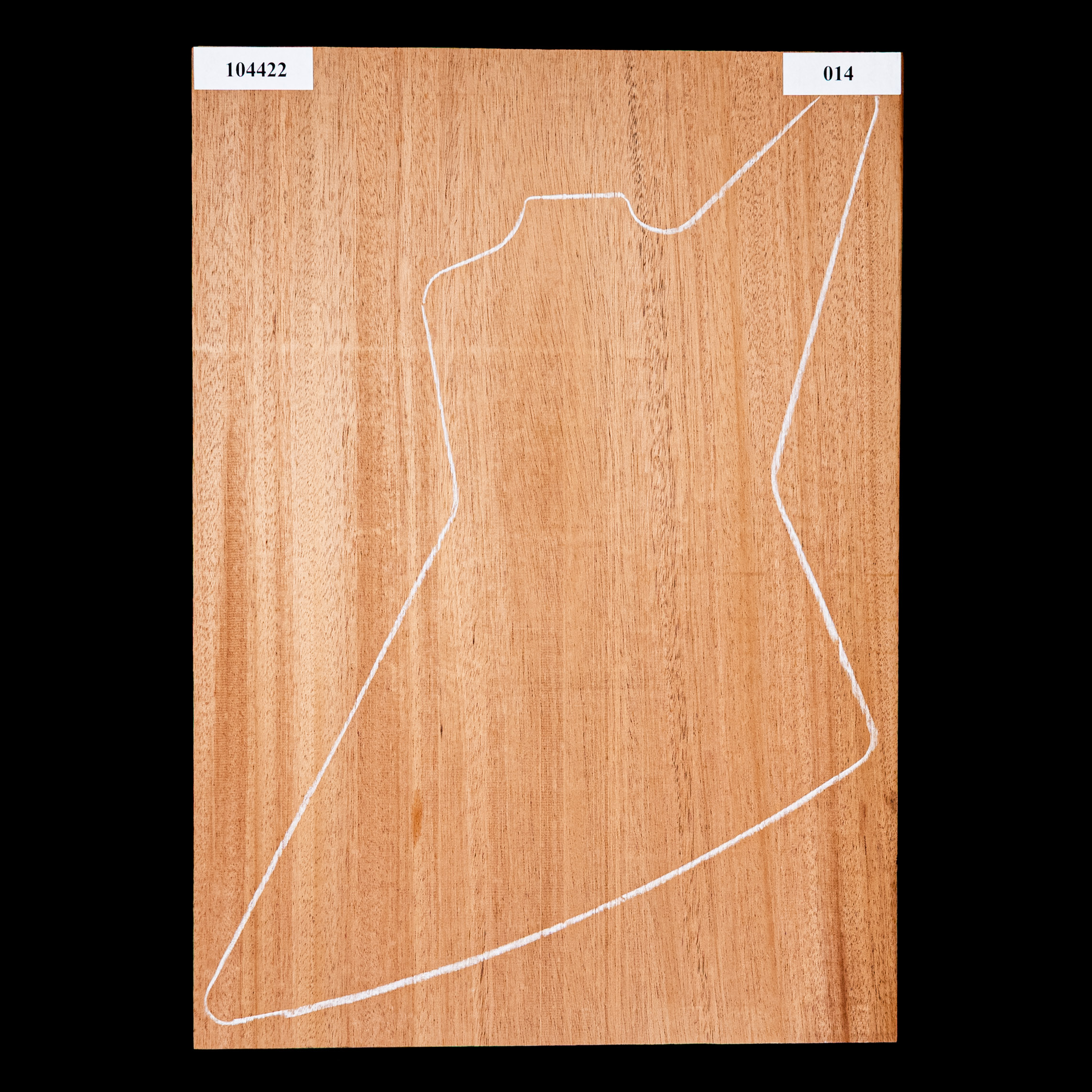 Cinta Figurada cuerpo en bruto caoba africana, 1-Piece (11,5 lb) - 014 Cinta Figurada cuerpo en bruto caoba africana, 1-Piece (11,5 lb) - 014