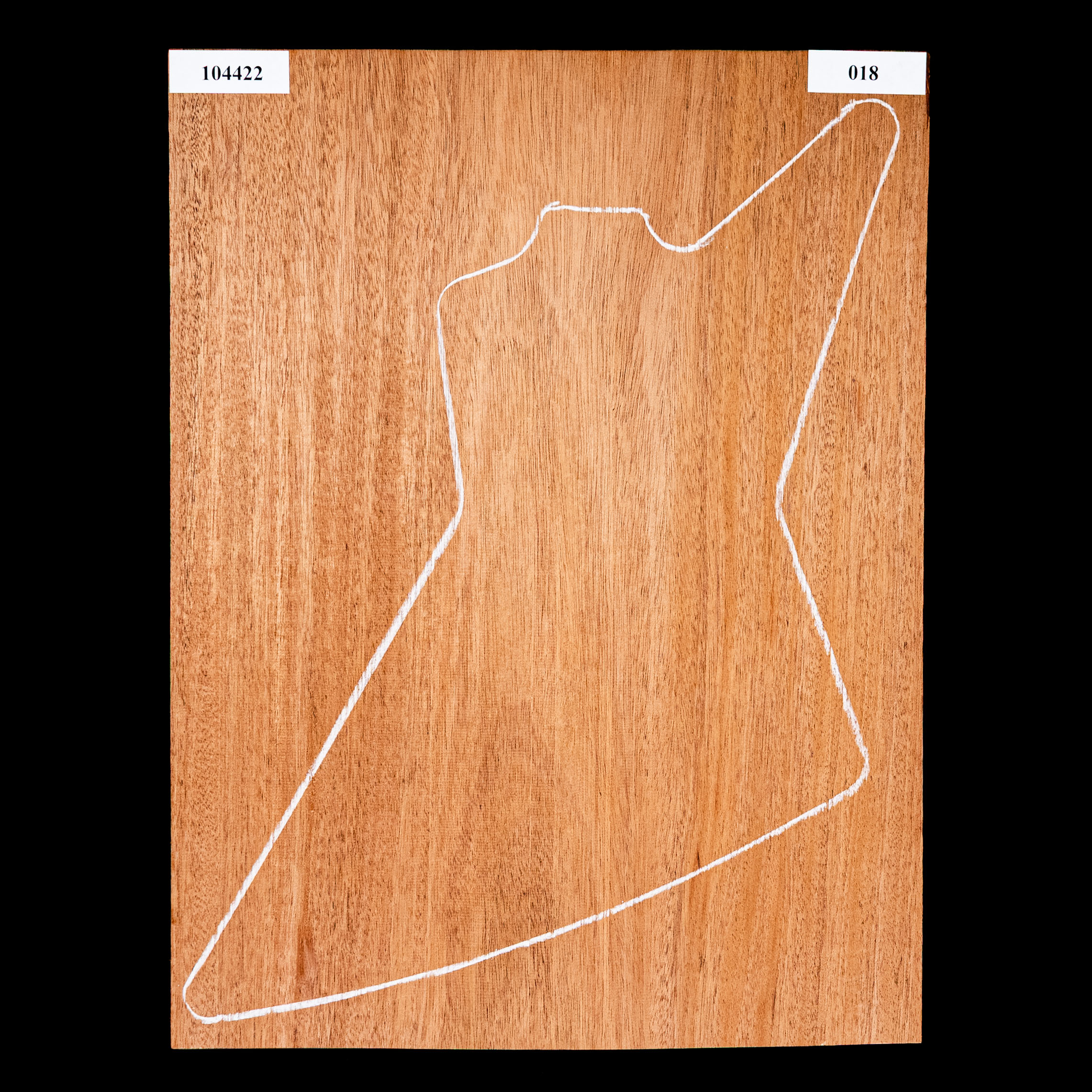 Cinta Figurada cuerpo en bruto caoba africana, 1-Piece (12,4 lb) - 018 Cinta Figurada cuerpo en bruto caoba africana, 1-Piece (12,4 lb) - 018