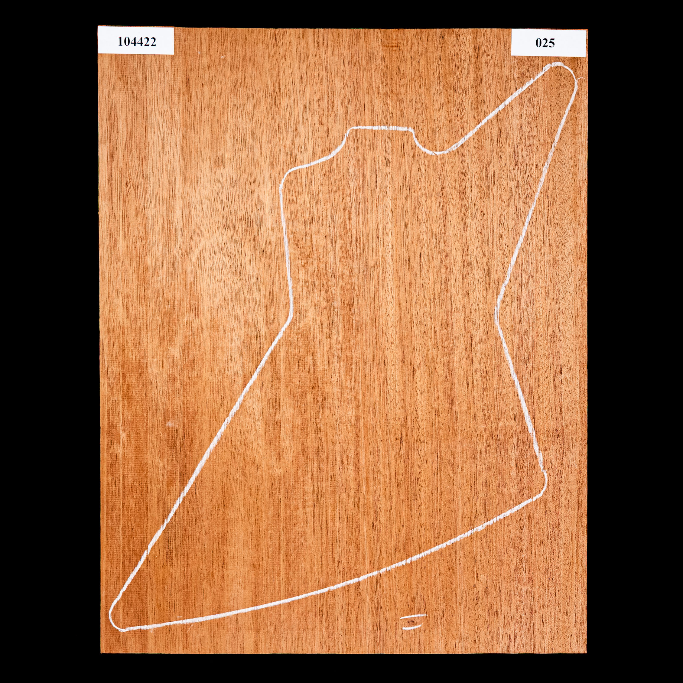 Cinta Figurada cuerpo en bruto caoba africana, 1-Piece (12,6 lb) - 025 Cinta Figurada cuerpo en bruto caoba africana, 1-Piece (12,6 lb) - 025