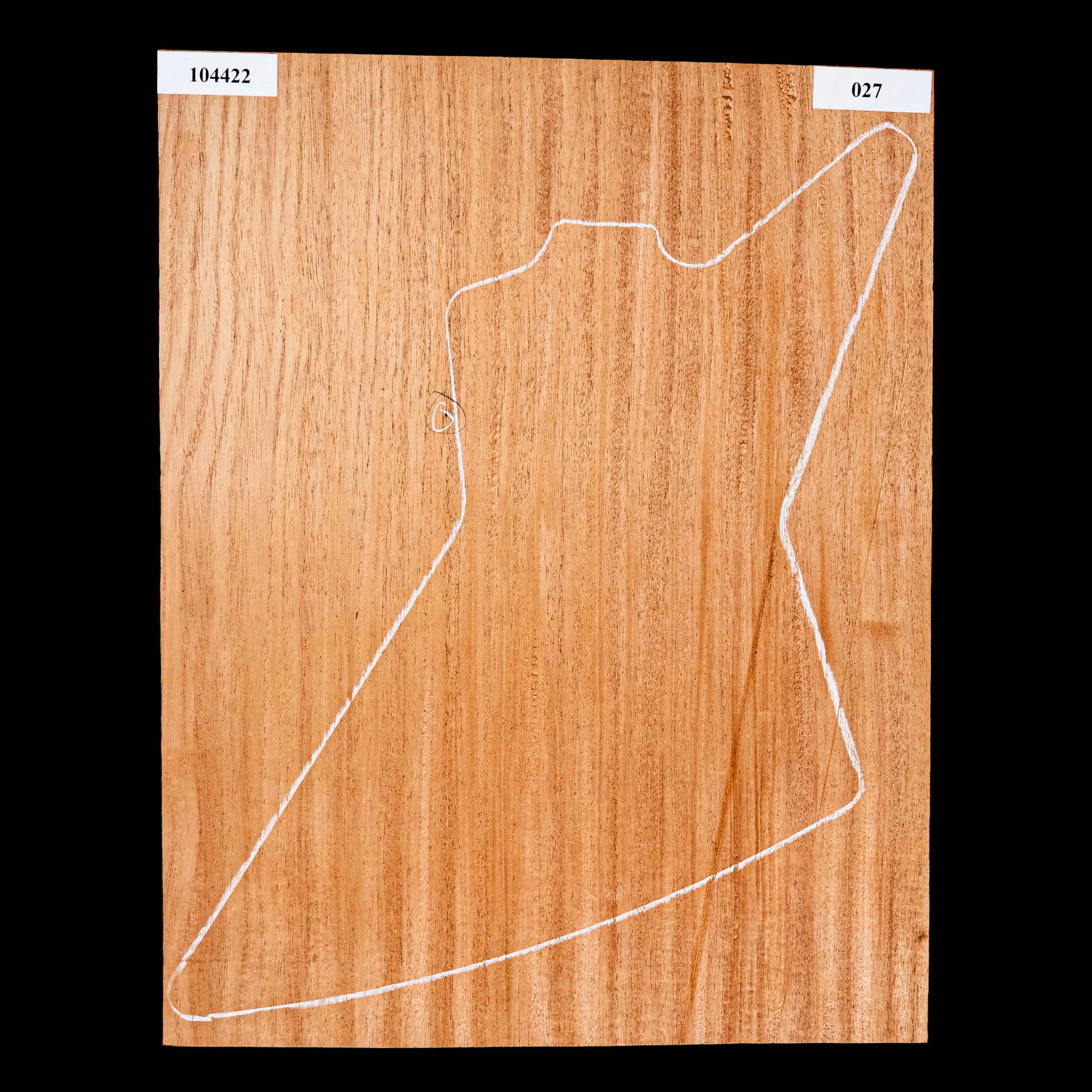 Cinta Figurada cuerpo en bruto caoba africana, 1-Piece (11,6 lb) - 027 Cinta Figurada cuerpo en bruto caoba africana, 1-Piece (11,6 lb) - 027