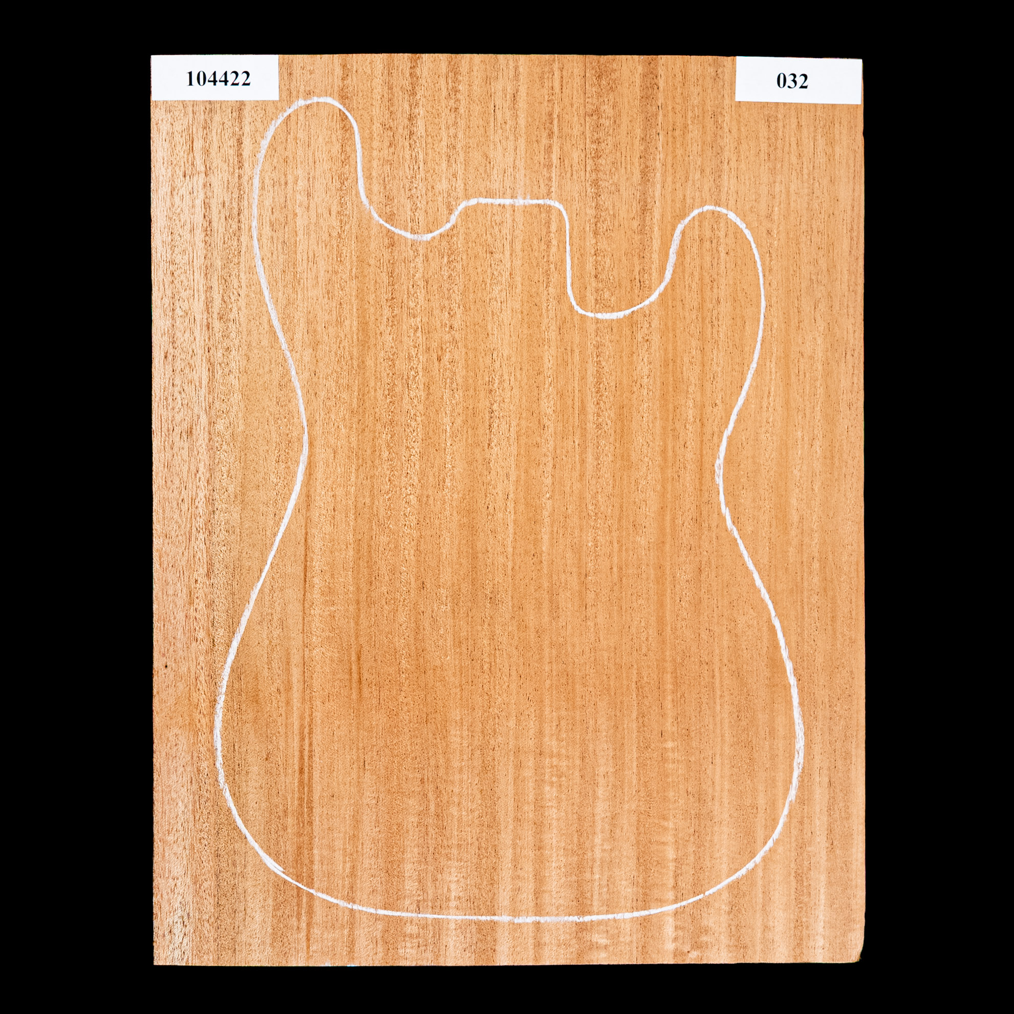 Cinta Figurada cuerpo en bruto caoba africana, 1-Piece (8,8 lb) - 032 Cinta Figurada cuerpo en bruto caoba africana, 1-Piece (8,8 lb) - 032