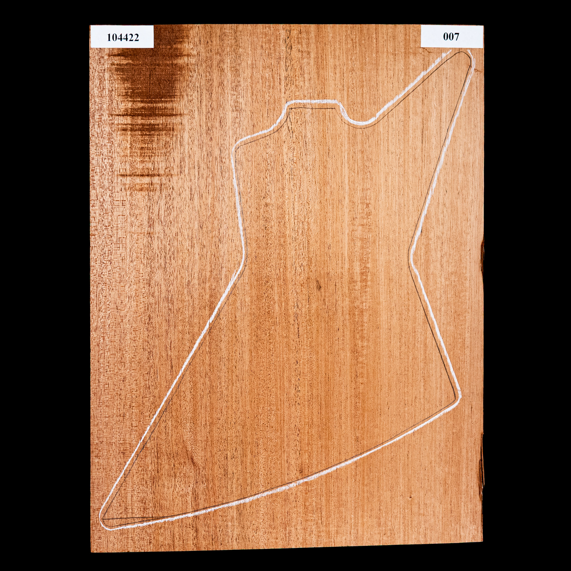 Cinta Figurada cuerpo en bruto caoba africana, 1-Piece (12,4 lb) - 007 Cinta Figurada cuerpo en bruto caoba africana, 1-Piece (12,4 lb) - 007