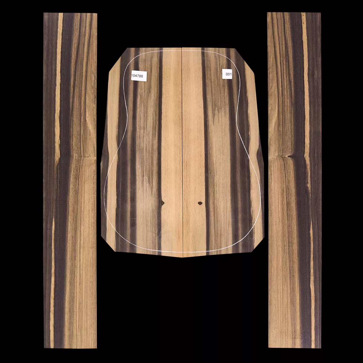 Set de Fondo y Aros de ébano Crelicam - 001 Set de Fondo y Aros de ébano Crelicam - 001