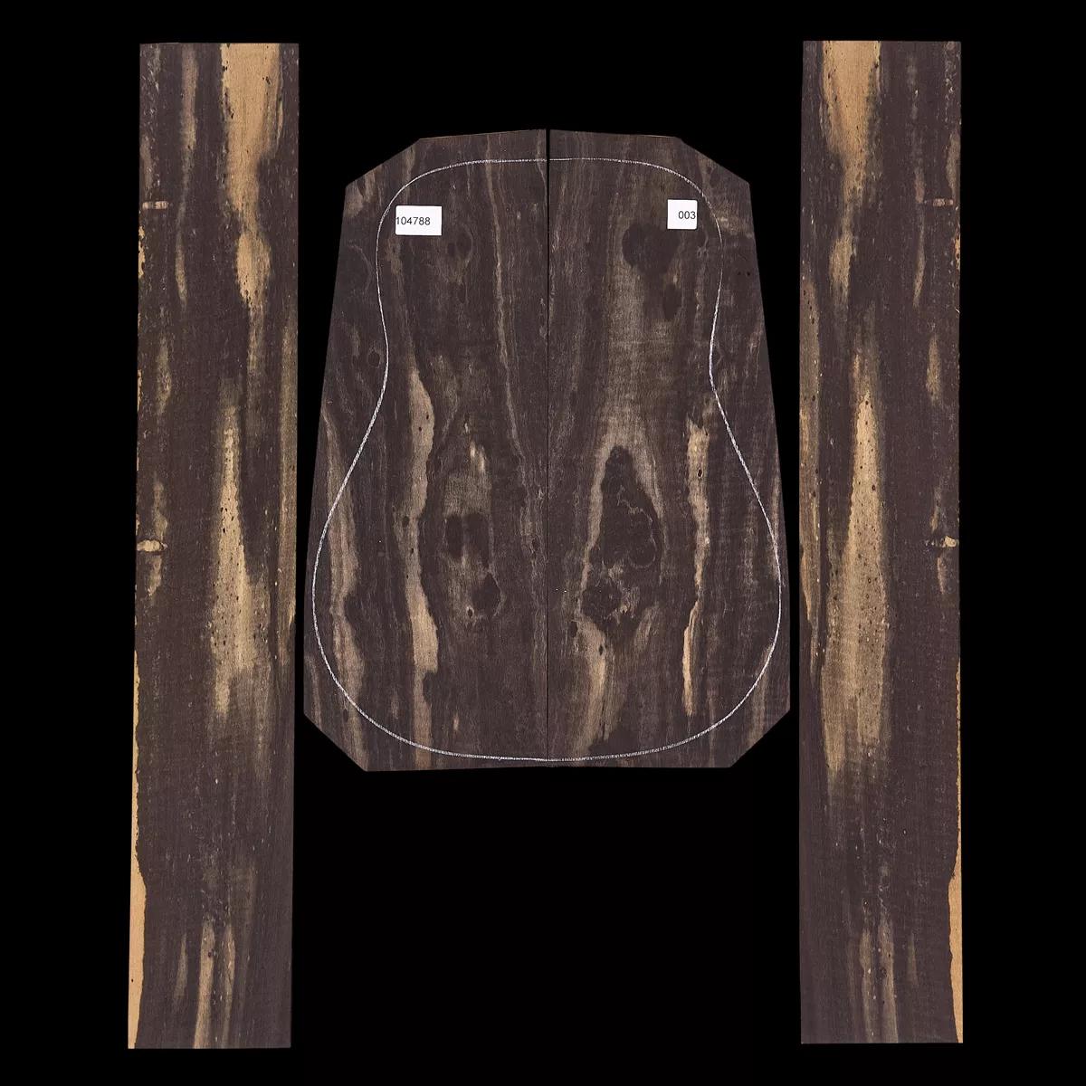 Set de Fondo y Aros de ébano Crelicam - 003 Set de Fondo y Aros de ébano Crelicam - 003