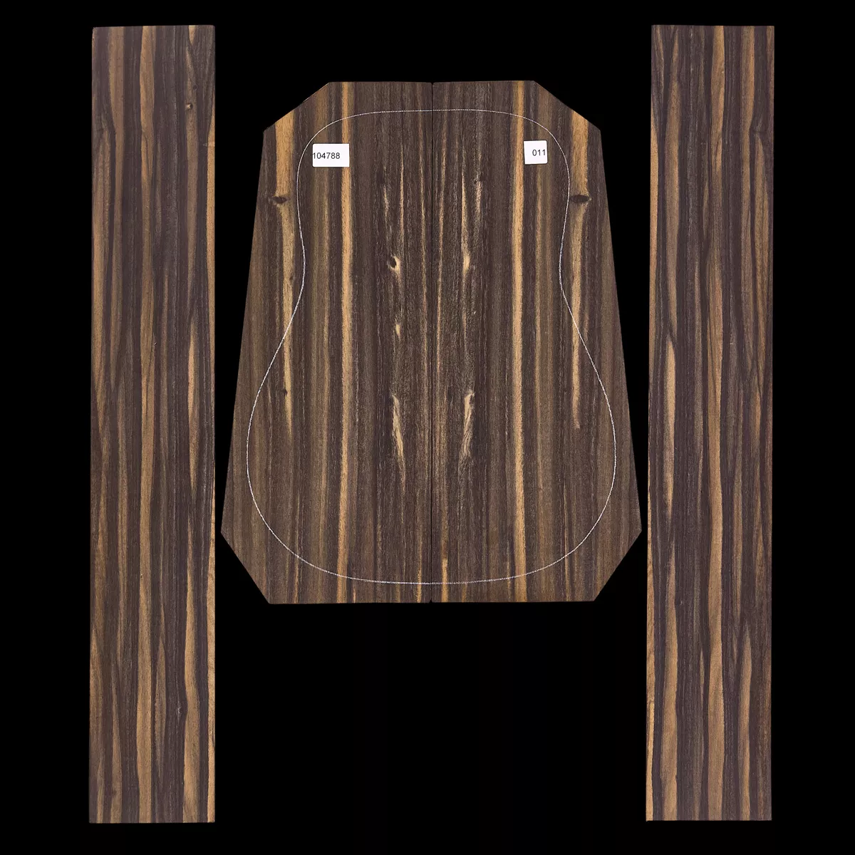 Set de Fondo y Aros de ébano Crelicam - 011 Set de Fondo y Aros de ébano Crelicam - 011