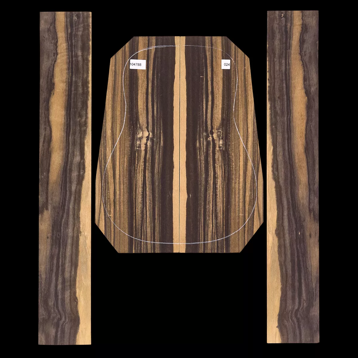 Set de Fondo y Aros de ébano Crelicam - 024 Set de Fondo y Aros de ébano Crelicam - 024