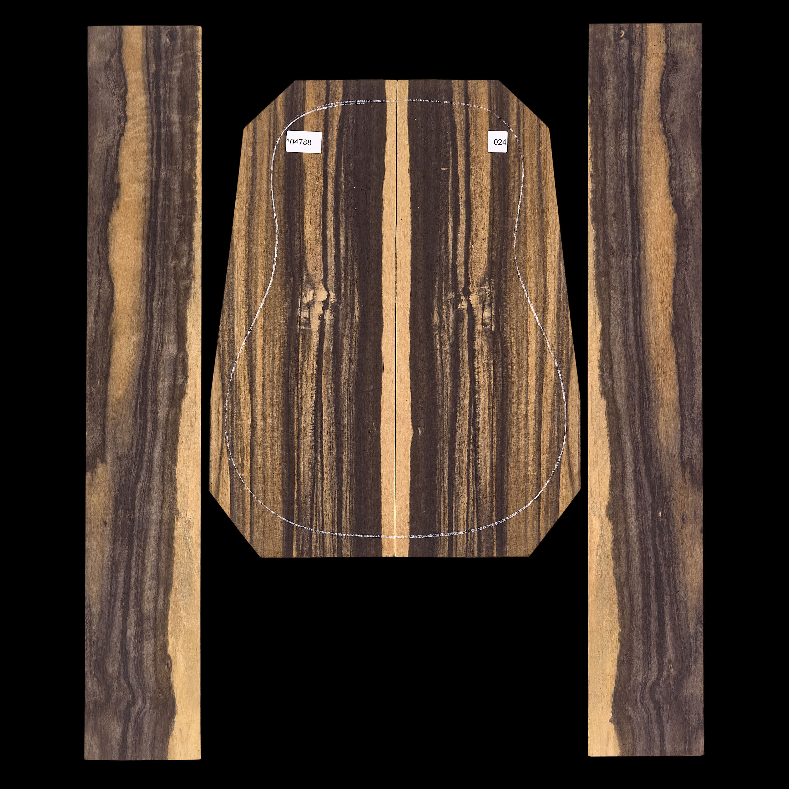 Set de Fondo y Aros de ébano Crelicam - 024 Set de Fondo y Aros de ébano Crelicam - 024