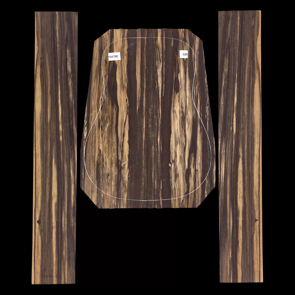 Set de Fondo y Aros de ébano Crelicam - 026 Set de Fondo y Aros de ébano Crelicam - 026