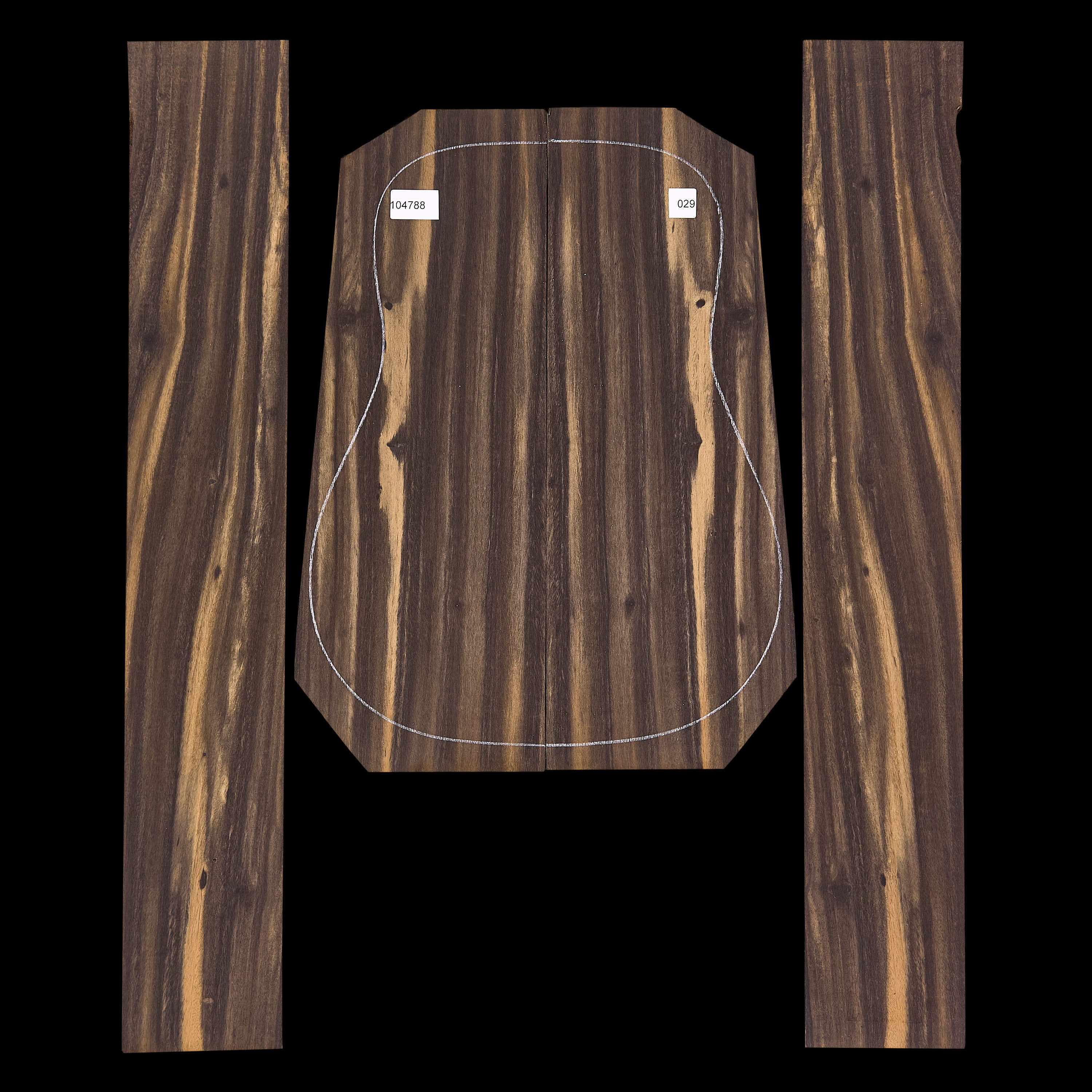 Set de Fondo y Aros de ébano Crelicam - 029 Set de Fondo y Aros de ébano Crelicam - 029