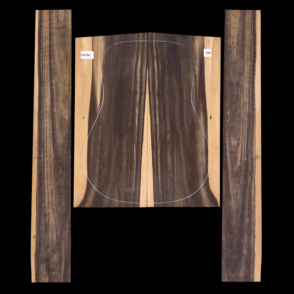 Set de Fondo y Aros de ébano Crelicam - 049 Set de Fondo y Aros de ébano Crelicam - 049