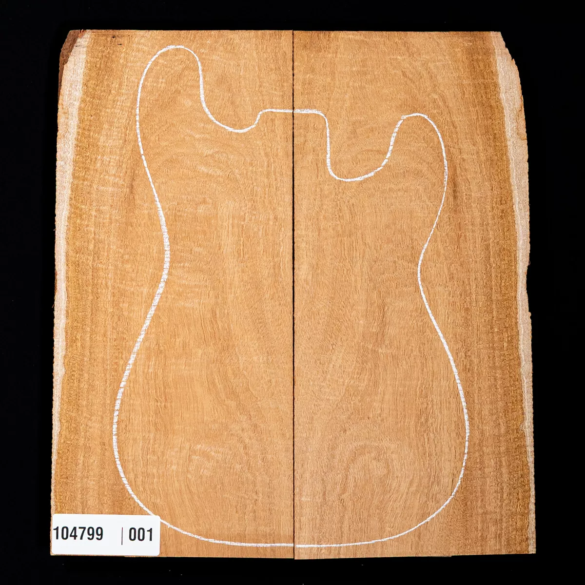 Top largo Fiddleback de caoba hondureña - 001 Top largo Fiddleback de caoba hondureña - 001