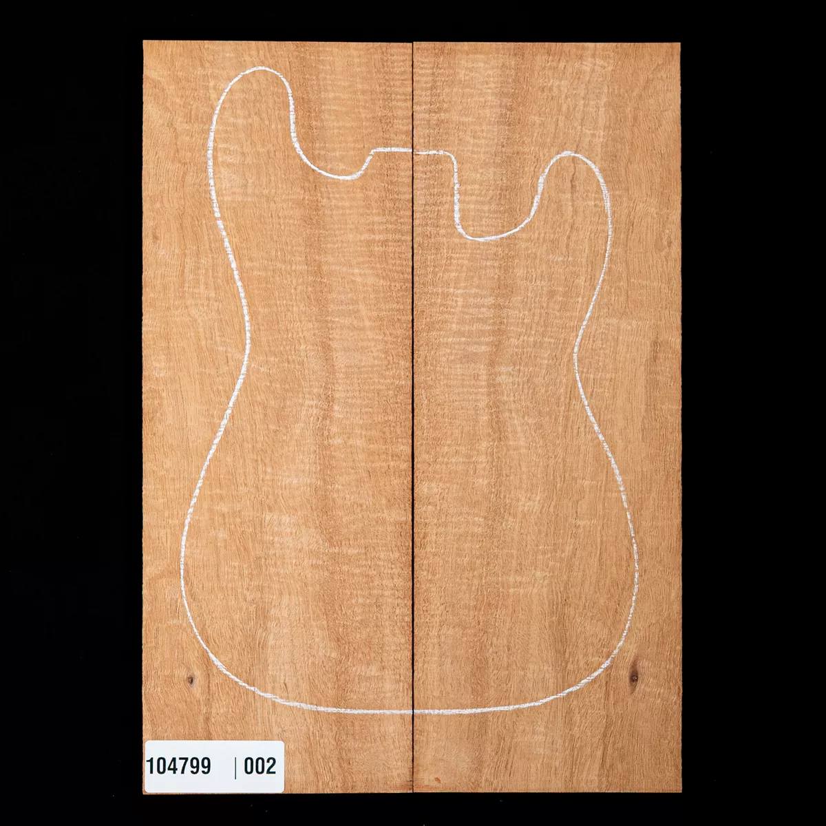 Top largo Fiddleback de caoba hondureña - 002 Top largo Fiddleback de caoba hondureña - 002