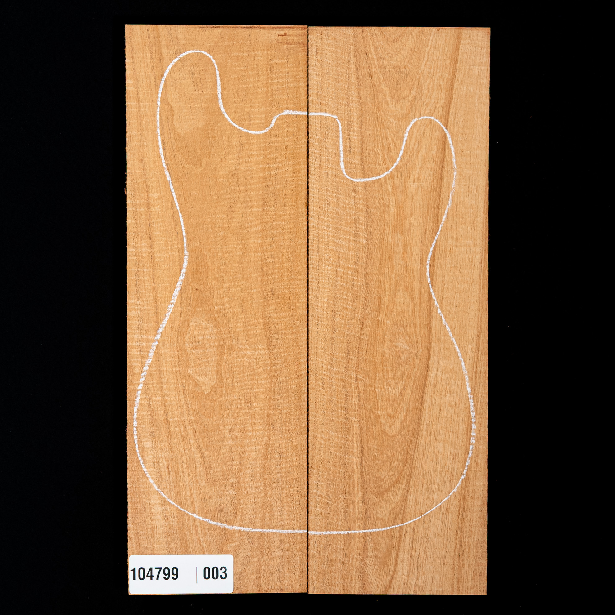 Top largo Fiddleback de caoba hondureña - 003