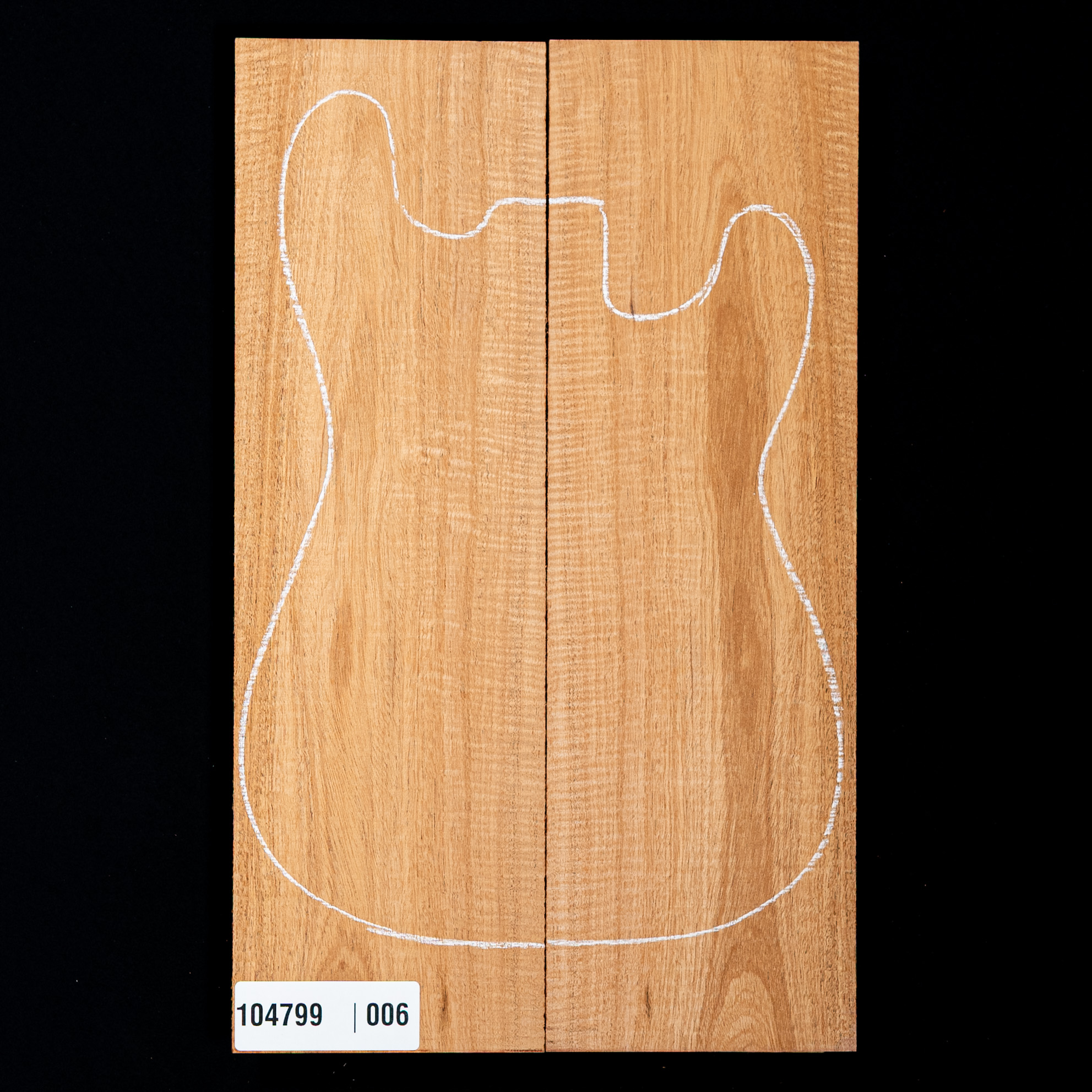 Top largo Fiddleback de caoba hondureña - 006