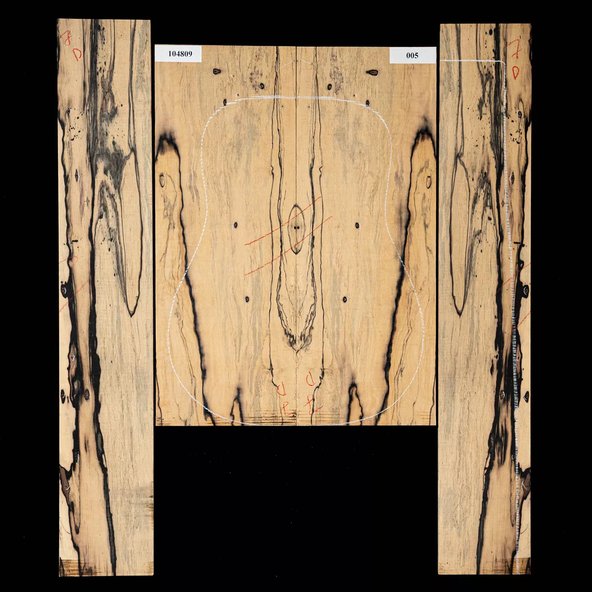 Set de aros y fondo de ébano Pale Moon - 005 Set de aros y fondo de ébano Pale Moon - 005