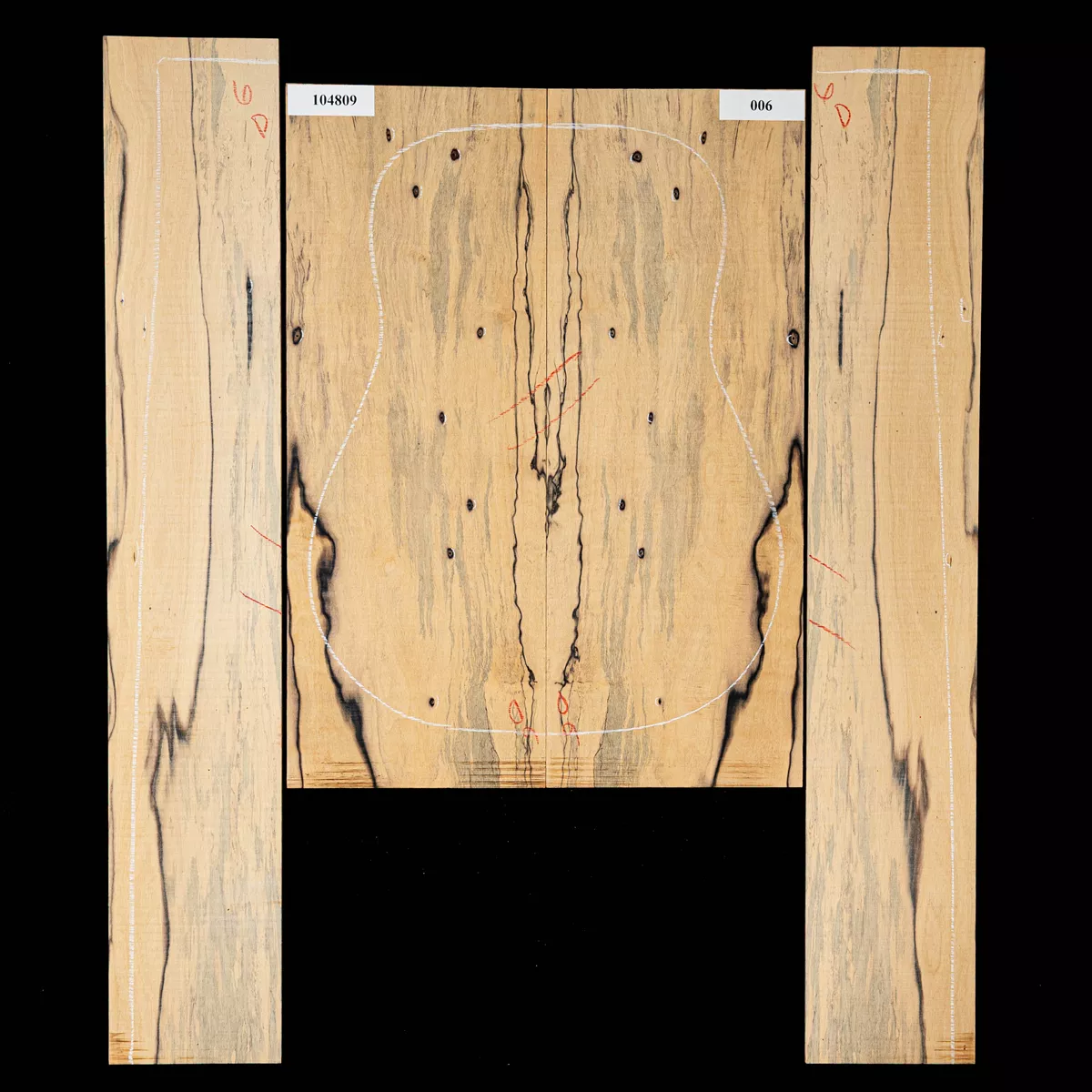 Set de aros y fondo de ébano Pale Moon - 006 Set de aros y fondo de ébano Pale Moon - 006