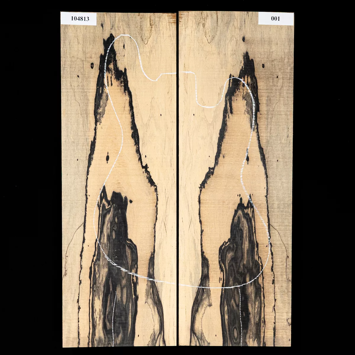 Tapa superior curvada de ébano Pale Moon - 001 Tapa superior curvada de ébano Pale Moon - 001