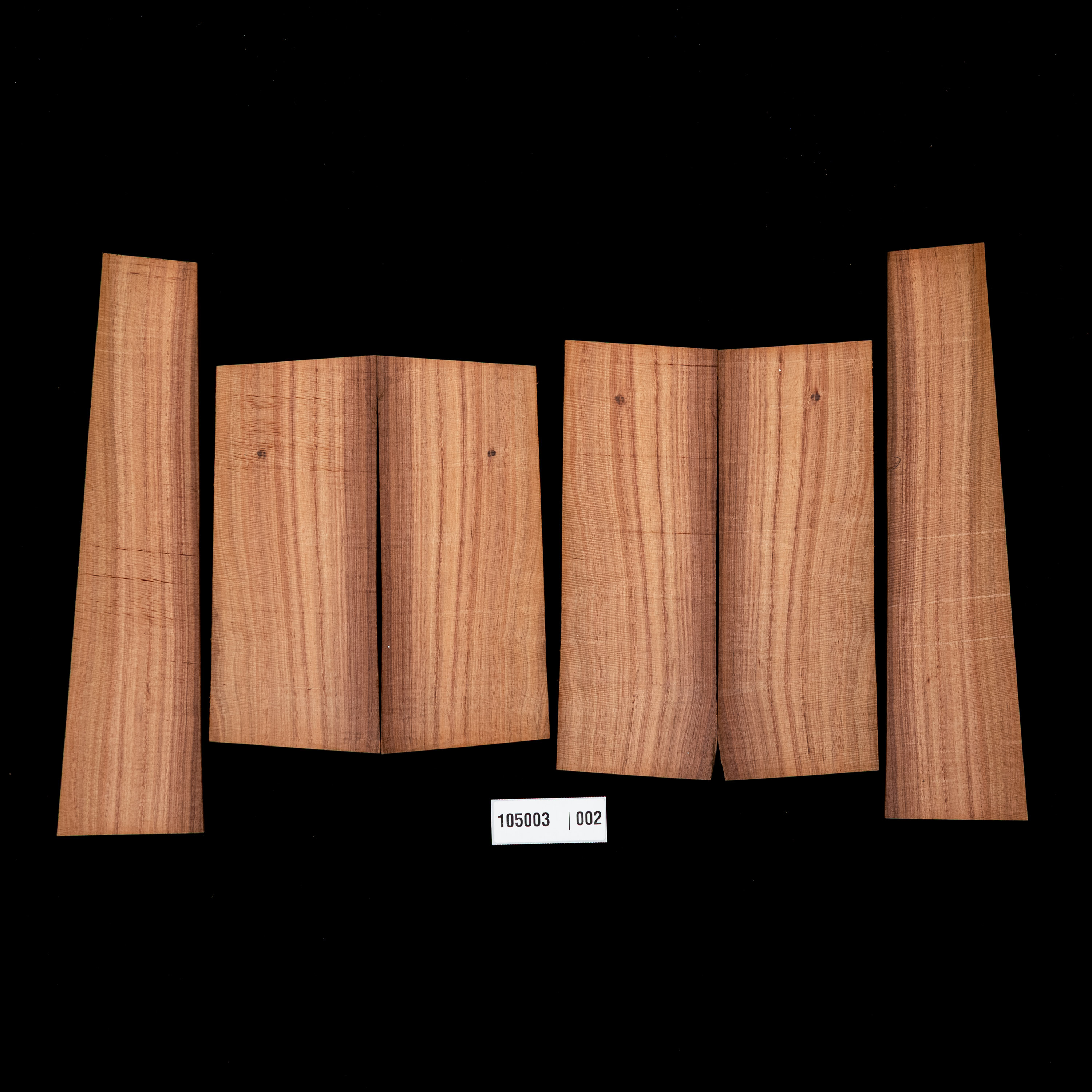 Flame Koa Top + Back + Side Set for Tenor Ukulele - 002