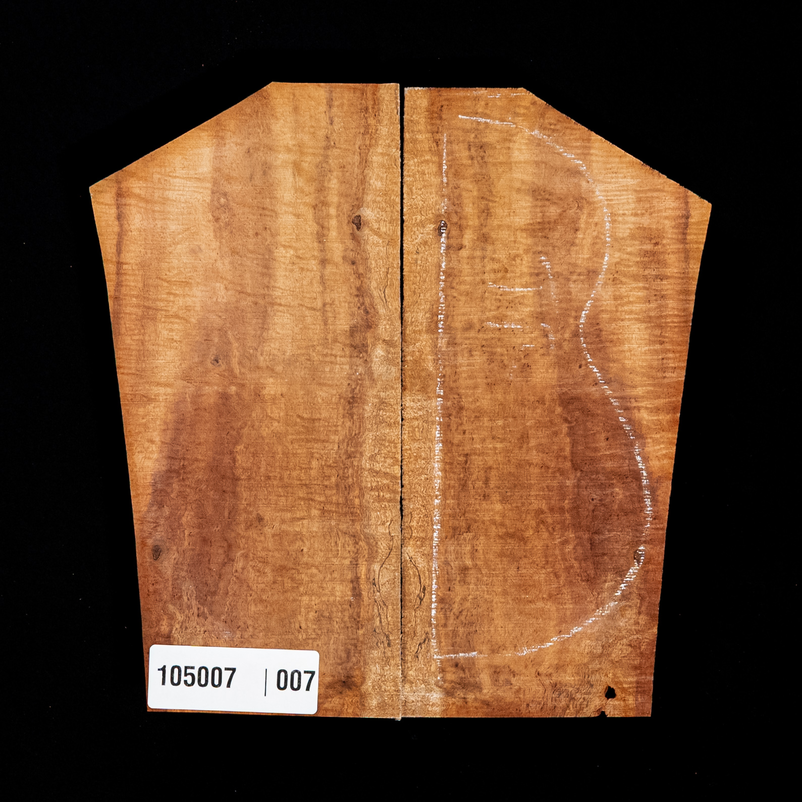 Flame Koa Top Set for Concert Ukulele - 007