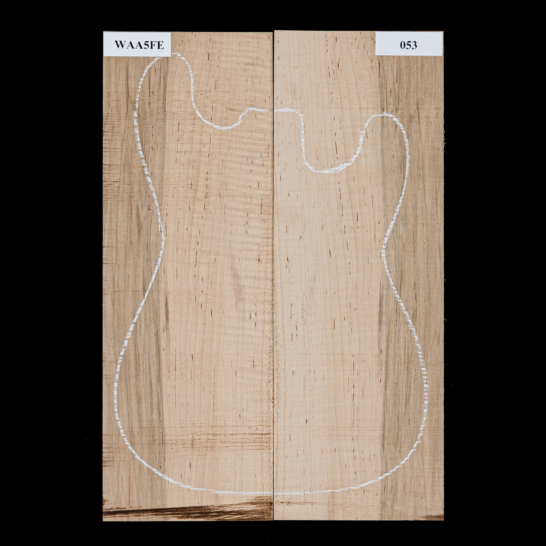 Top de arce tallado en ambrosia flame para eléctrico - 053 Top de arce tallado en ambrosia flame para eléctrico - 053