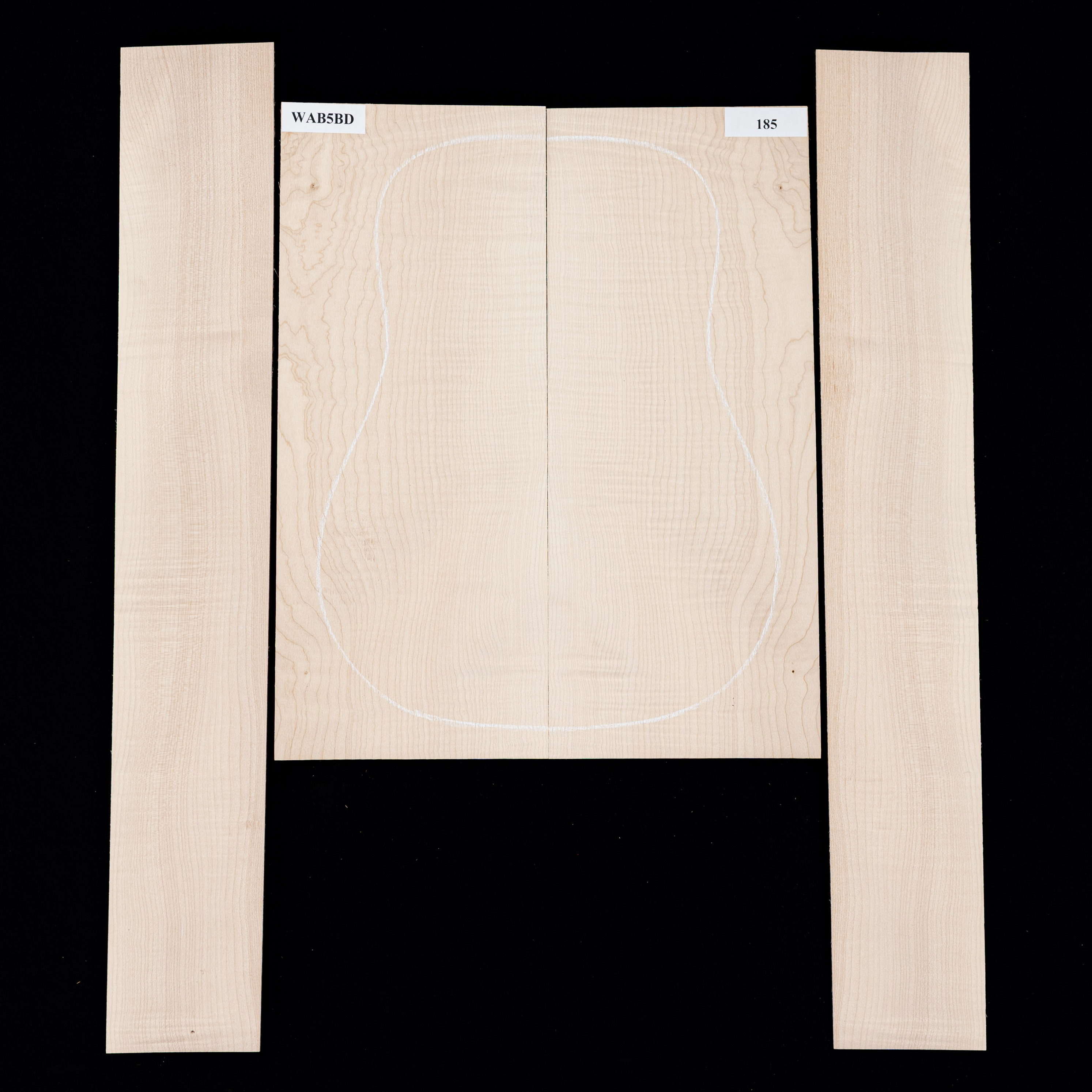 Flame Bigleaf Set de fondo y aros de arce - 185 Flame Bigleaf Set de fondo y aros de arce - 185