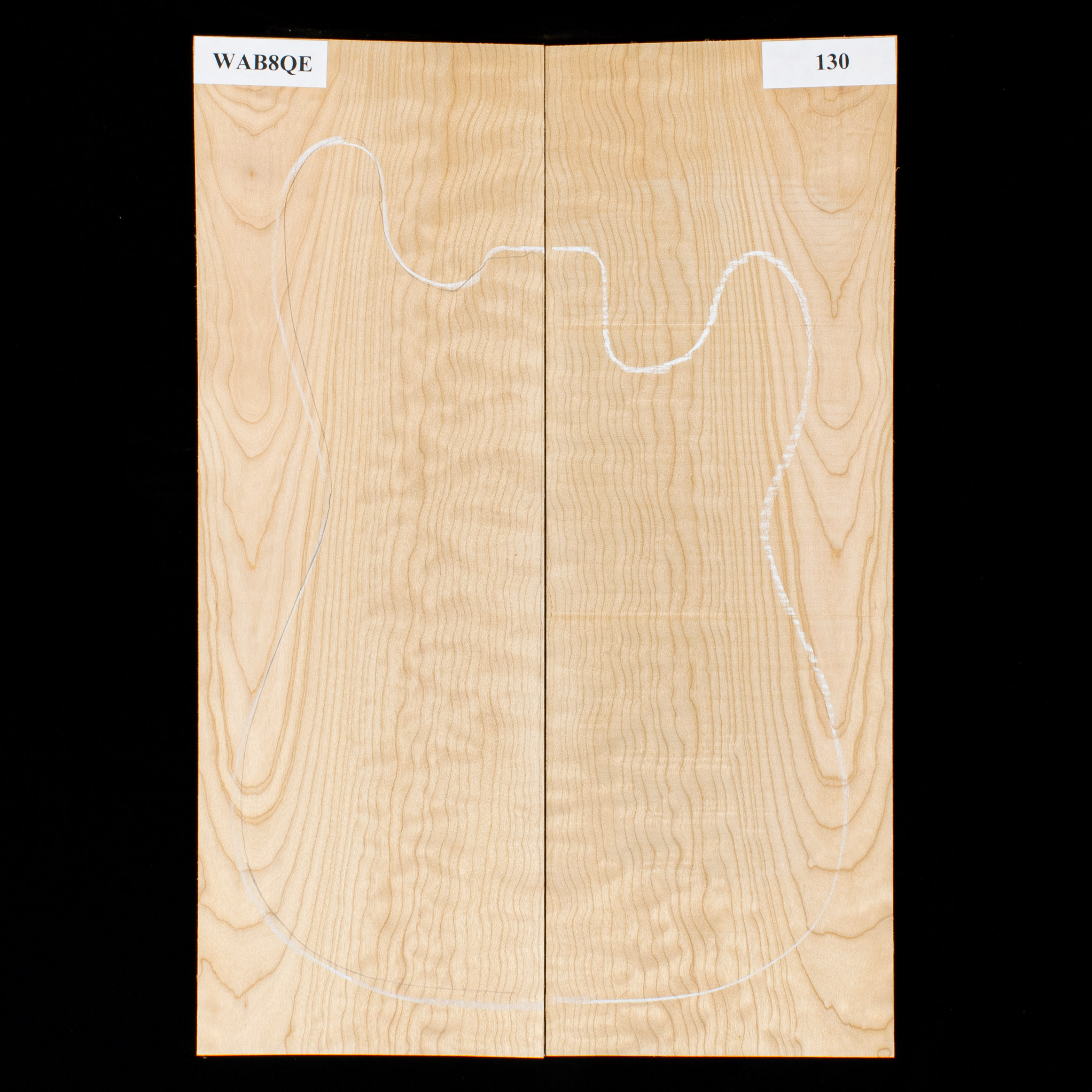 Top acolchado laminado de arce Bigleaf - 130 Top acolchado laminado de arce Bigleaf - 130