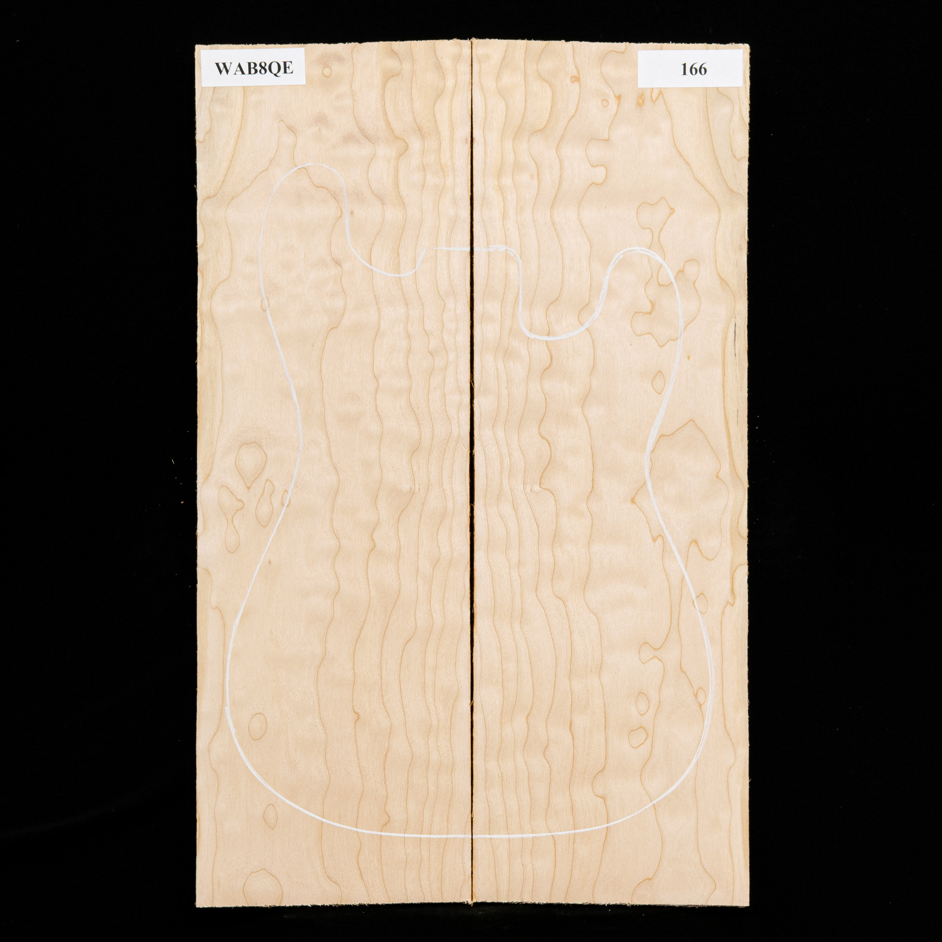 Top acolchado laminado de arce Bigleaf - 166 Top acolchado laminado de arce Bigleaf - 166