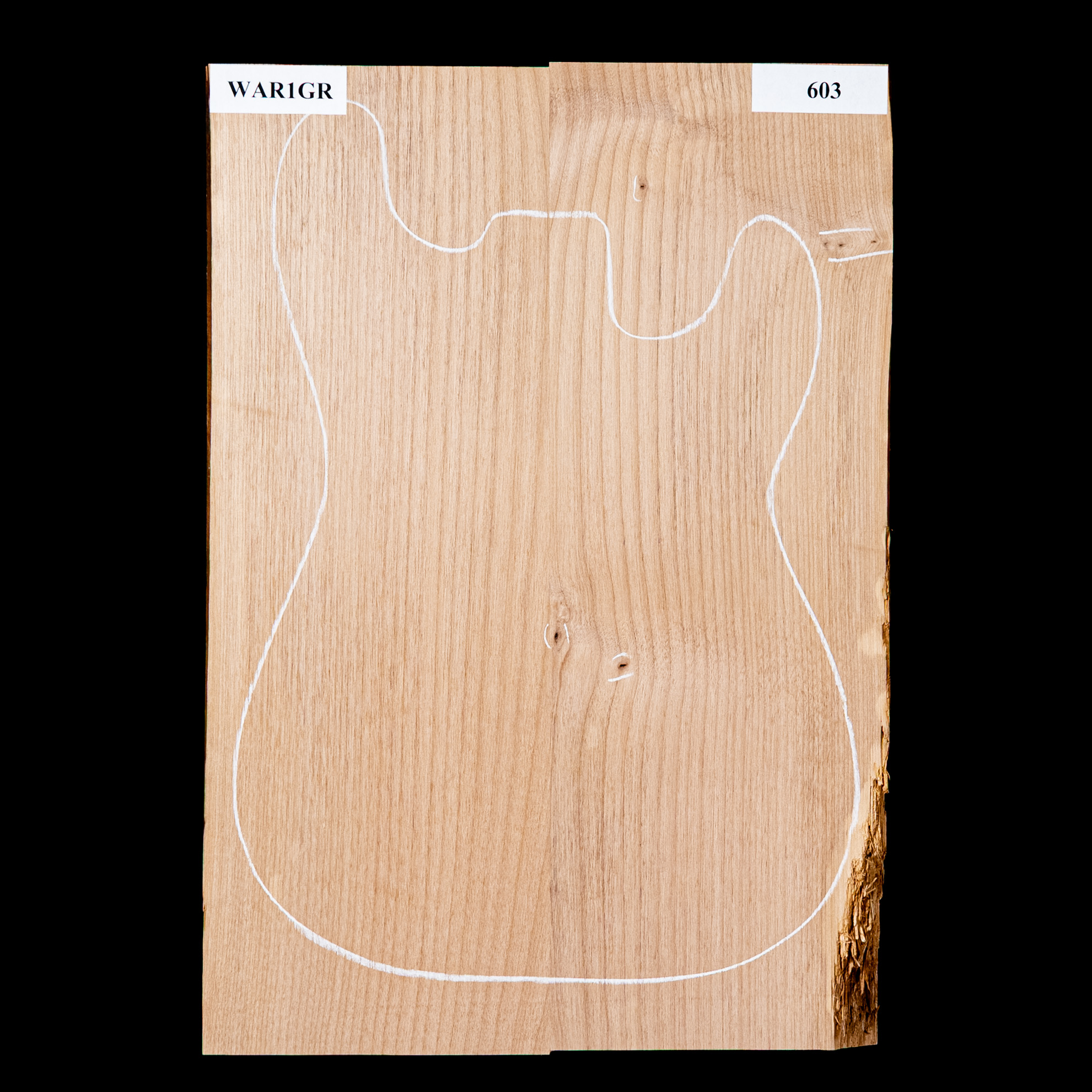 Cuerpo en bruto de aliso, 2 piezas (9,5 lb) - 603 Cuerpo en bruto de aliso, 2 piezas (9,5 lb) - 603