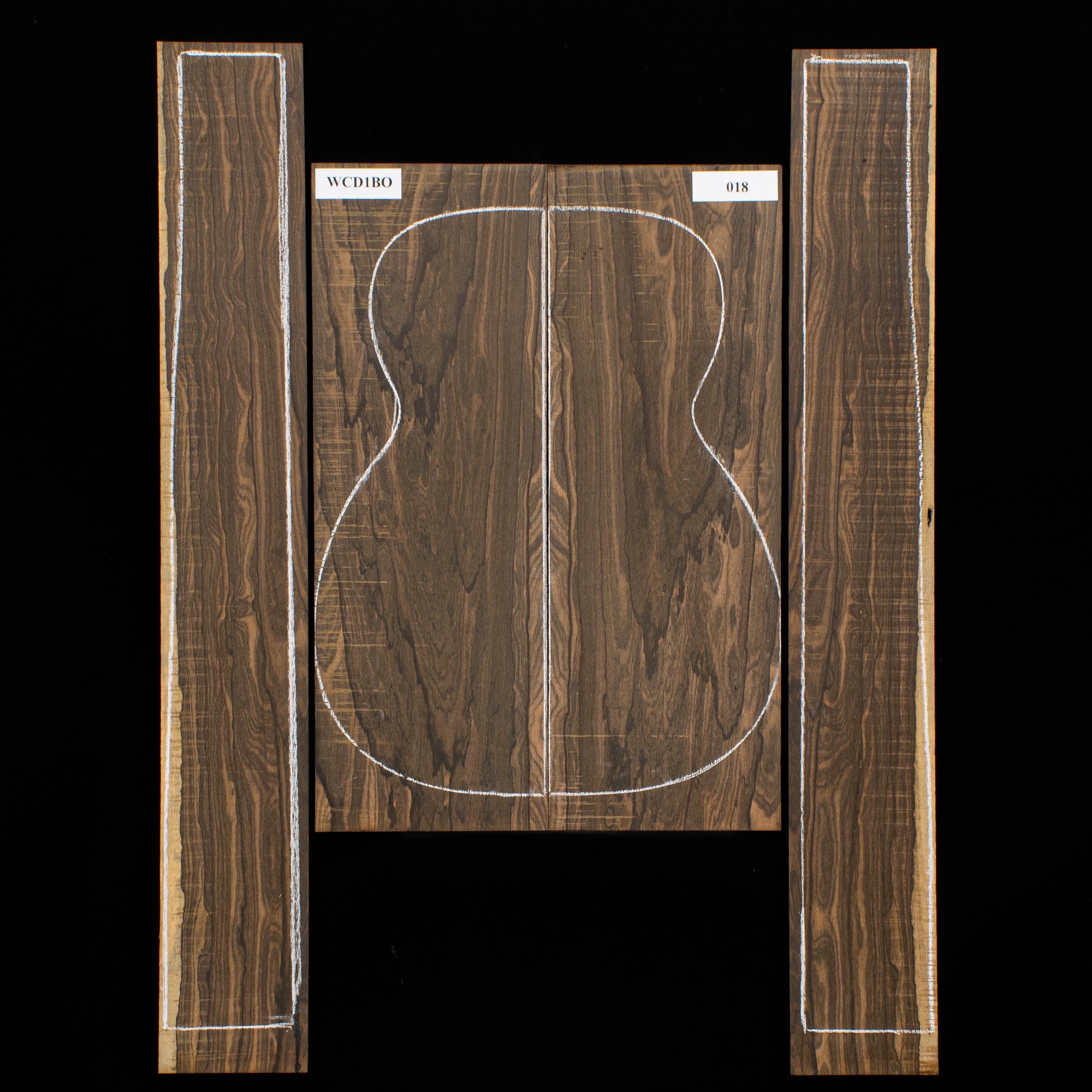 Quartersawn Set de fondo y aros Ziricote - 018 Quartersawn Set de fondo y aros Ziricote - 018