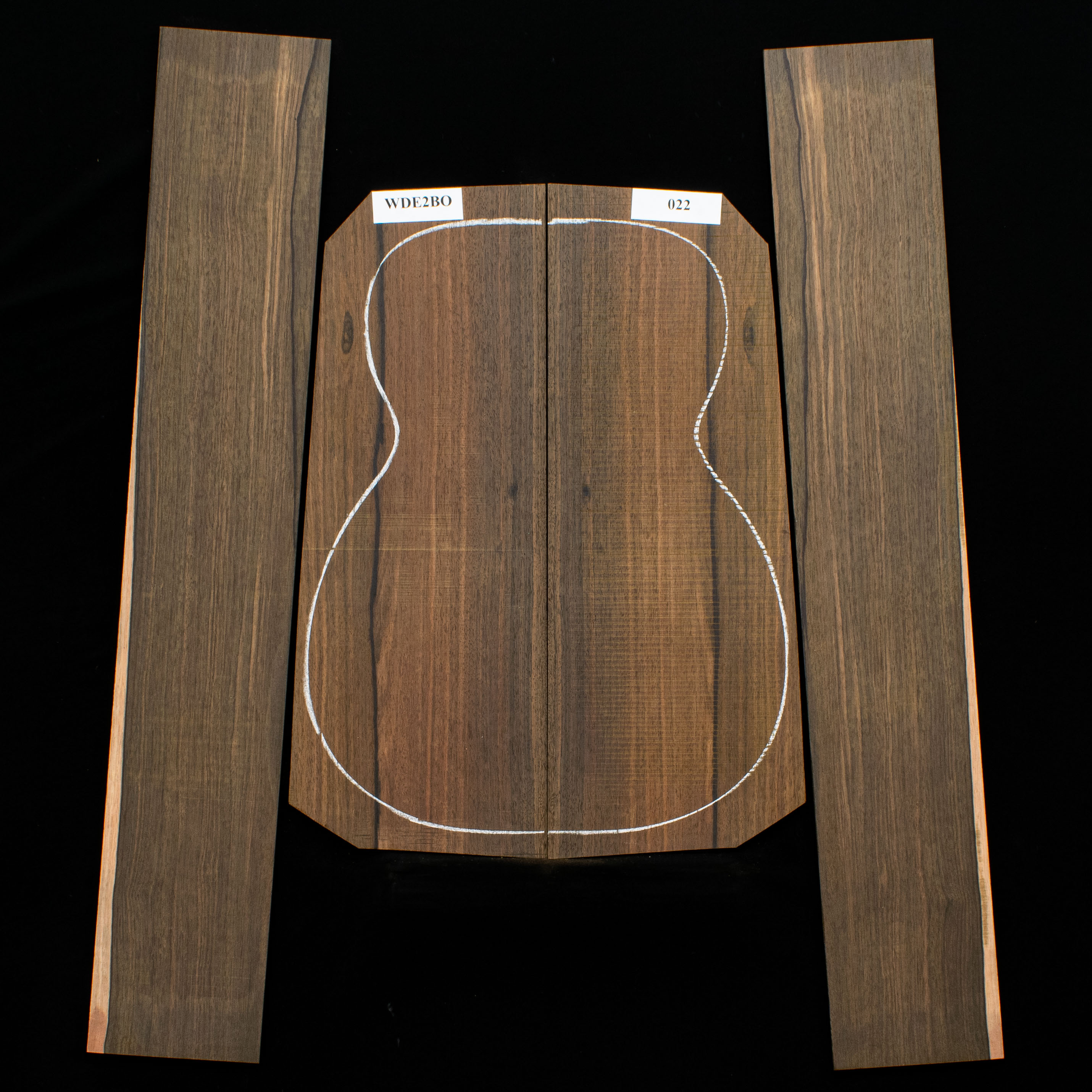 Malaysian Blackwood Set de fondo y aros - 022 Malaysian Blackwood Set de fondo y aros - 022