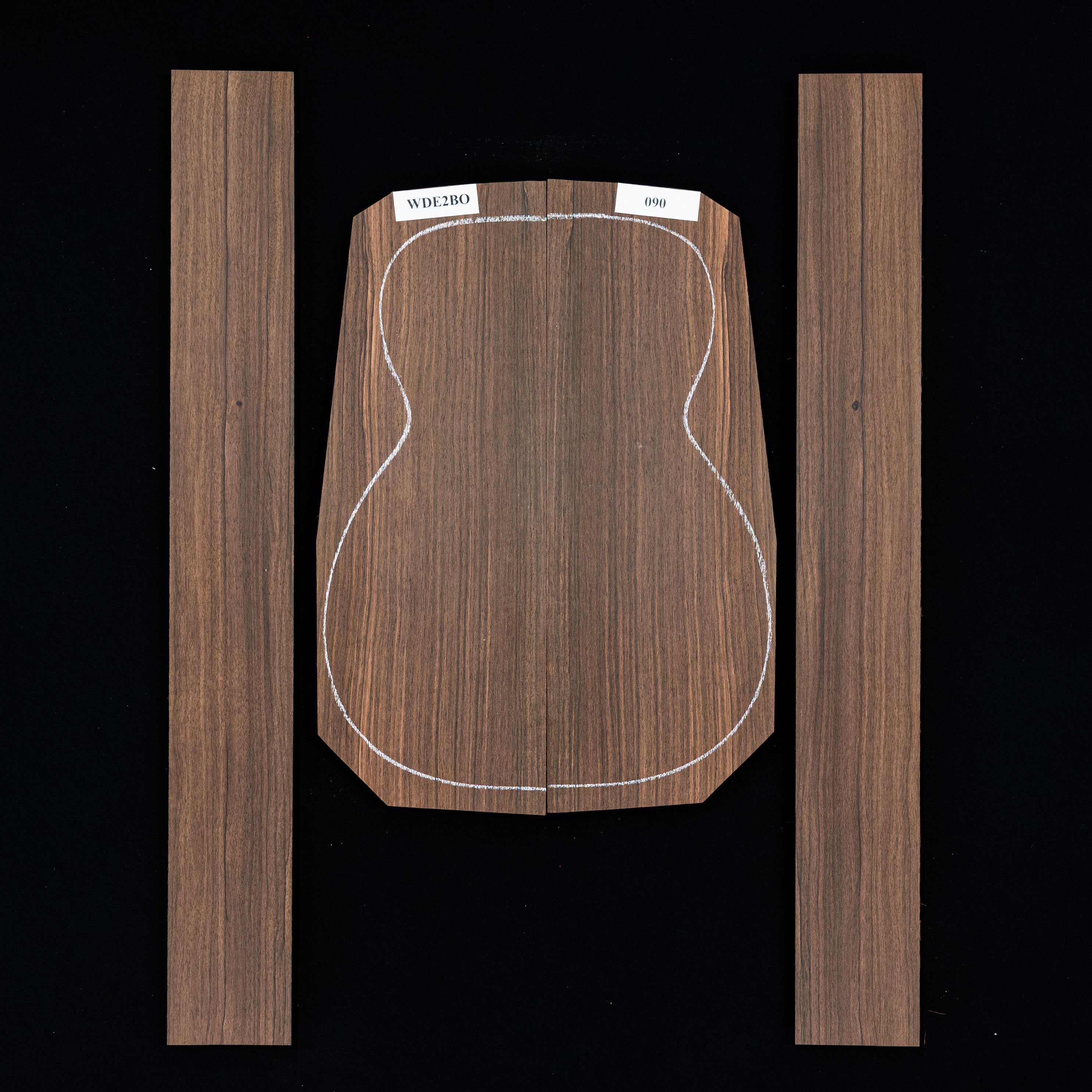 Malaysian Blackwood Set de fondo y aros - 090 Malaysian Blackwood Set de fondo y aros - 090