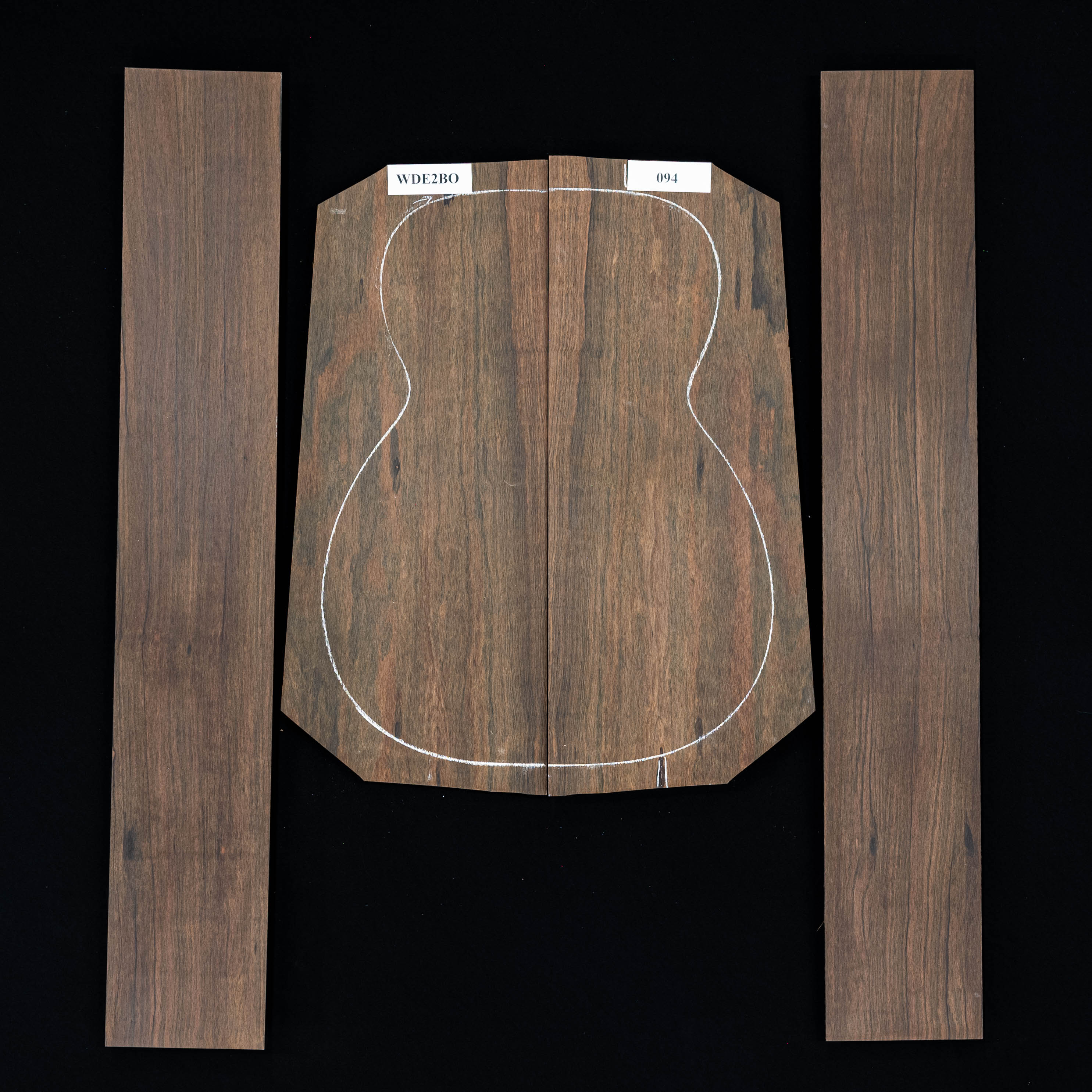 Malaysian Blackwood Set de fondo y aros - 094 Malaysian Blackwood Set de fondo y aros - 094