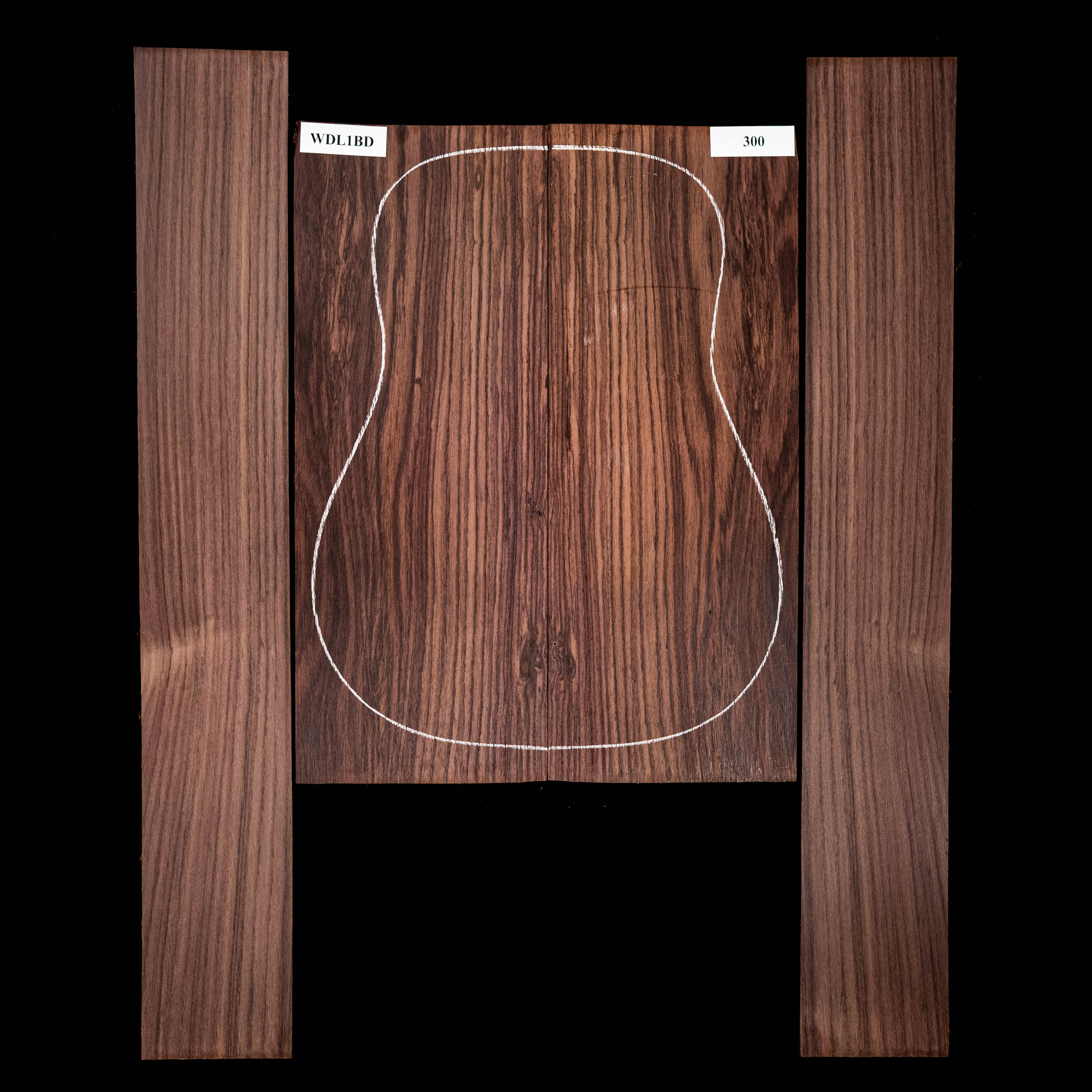 Set de fondo y aros de palisandro de la India oriental - 300 Set de fondo y aros de palisandro de la India oriental - 300