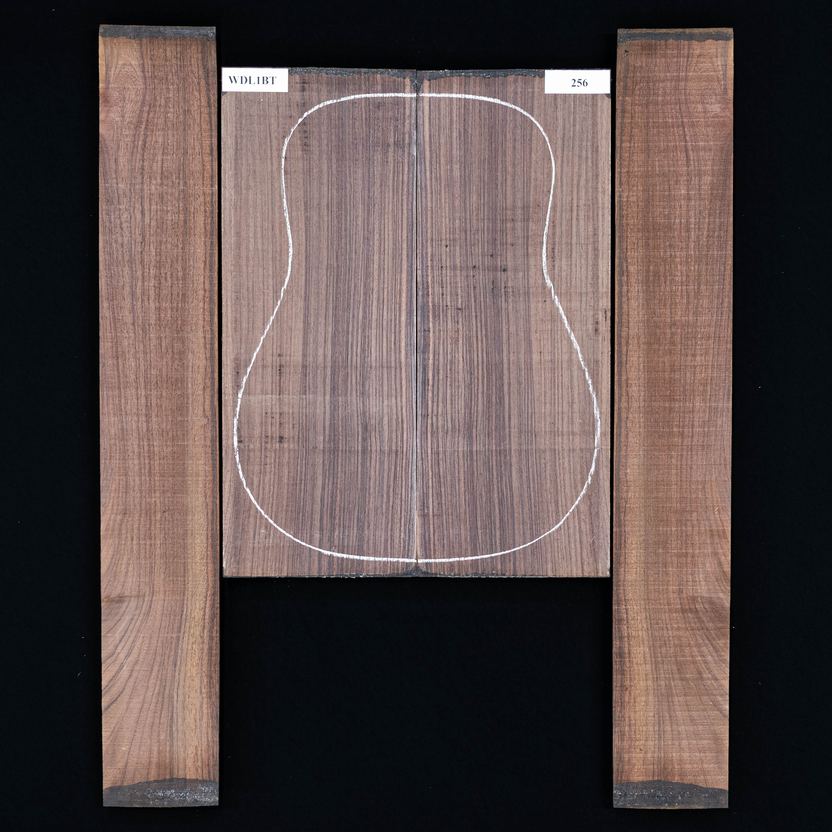 Set de fondo y aros de palisandro de la India oriental - 256 Set de fondo y aros de palisandro de la India oriental - 256