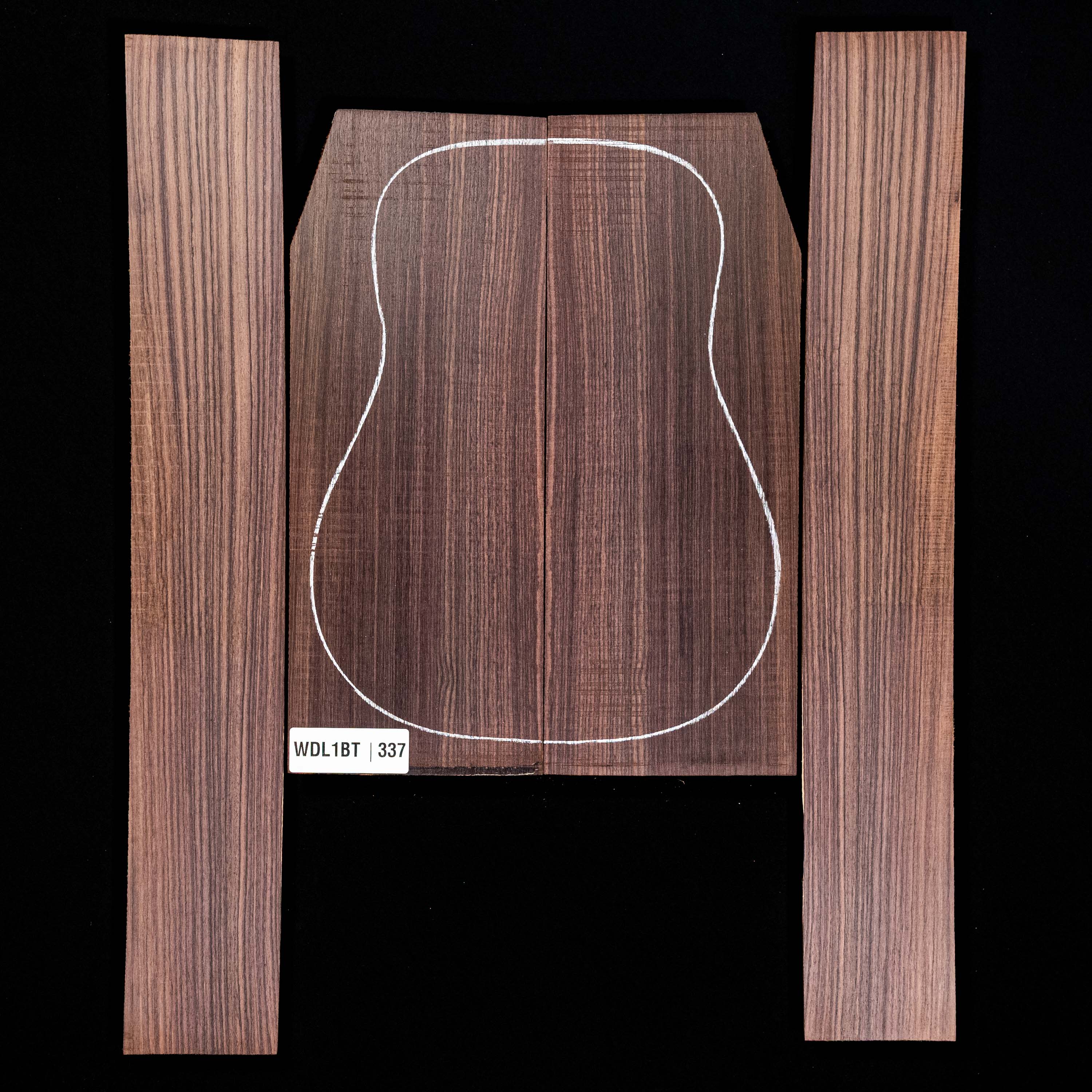 Set de fondo y aros de palisandro de la India oriental - 337 Set de fondo y aros de palisandro de la India oriental - 337